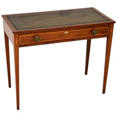 Antique Sheraton Period Inlaid Mahogany Writing Table Desk