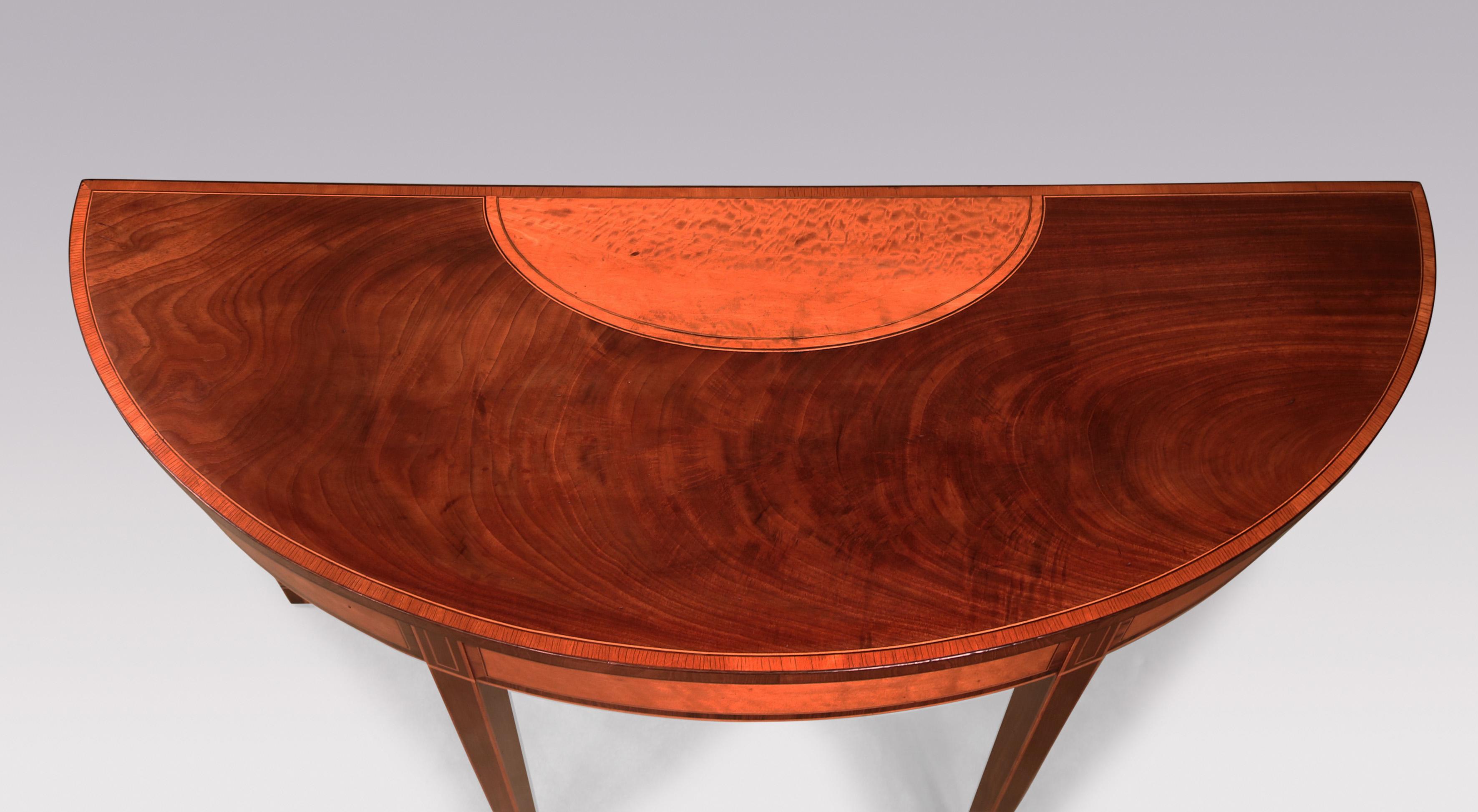 English Antique Sheraton period mahogany card/console table For Sale