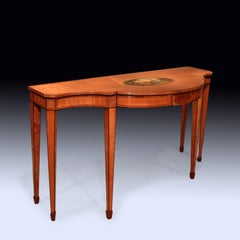 Antique Satinwood Console Table, Sheraton Style, England, 1790, Inlaid