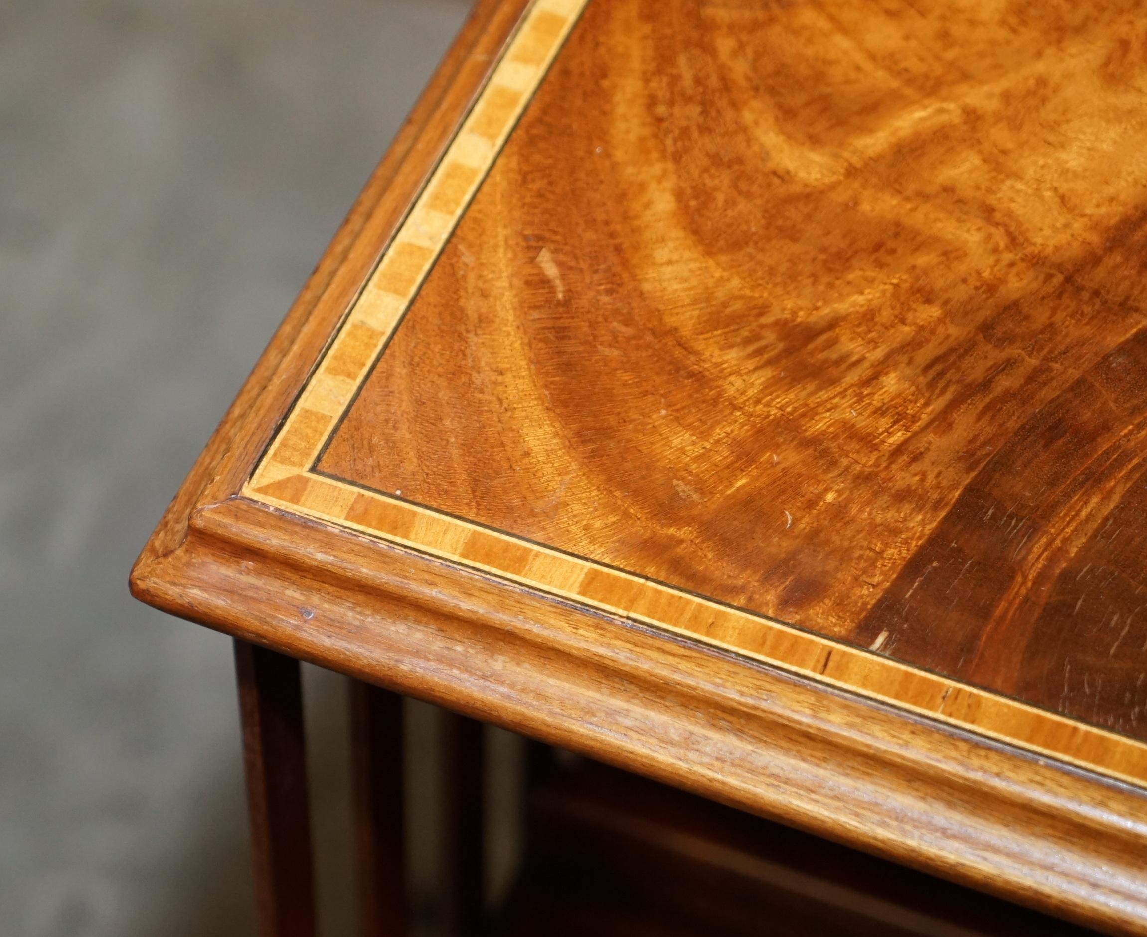 Antique Sheraton Revival Hardwood & Satinwood Revolving Bookcase Side End Table For Sale 2