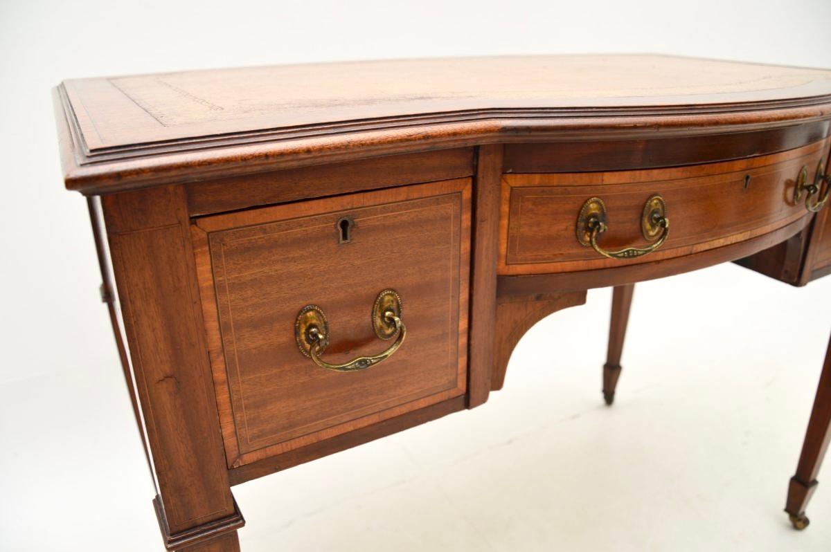 Antique Sheraton Revival Satinwood Desk For Sale 1