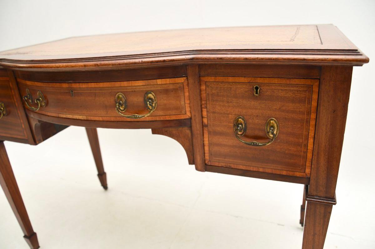 Antique Sheraton Revival Satinwood Desk For Sale 3