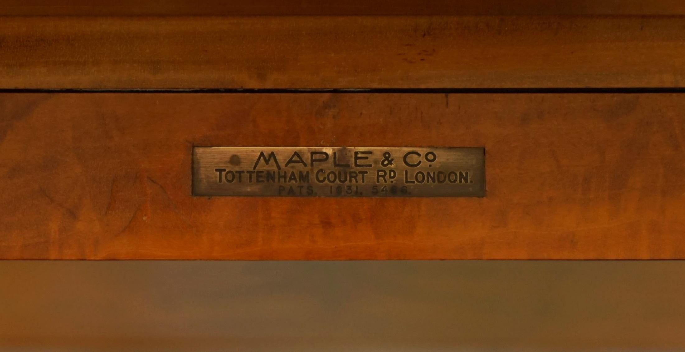Antique Sheraton Revival Victorian Restored Maple & Co Elevette Drinks Table For Sale 6