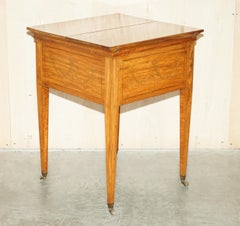 Antique Sheraton Revival Victorian Restored Maple & Co Elevette Drinks Table