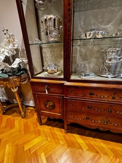 Antique Sheraton Satinwood Cabinet