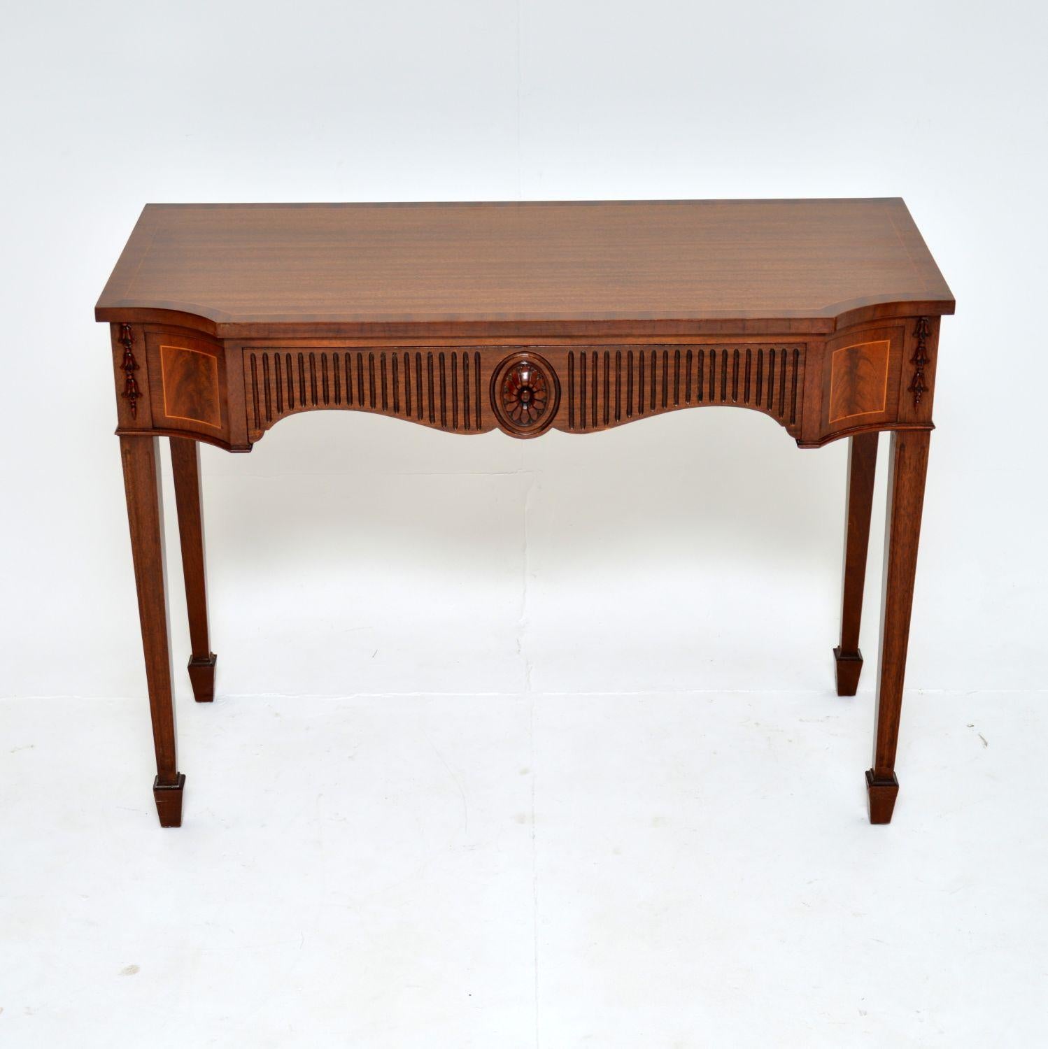 English Antique Sheraton Style Console / Server Side Table