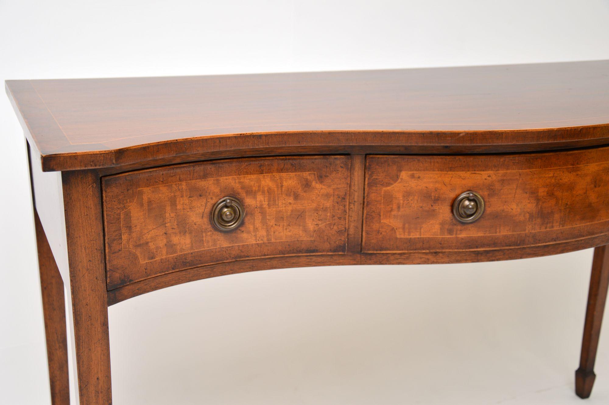 Early 20th Century Antique Sheraton Style Inlaid Console Table