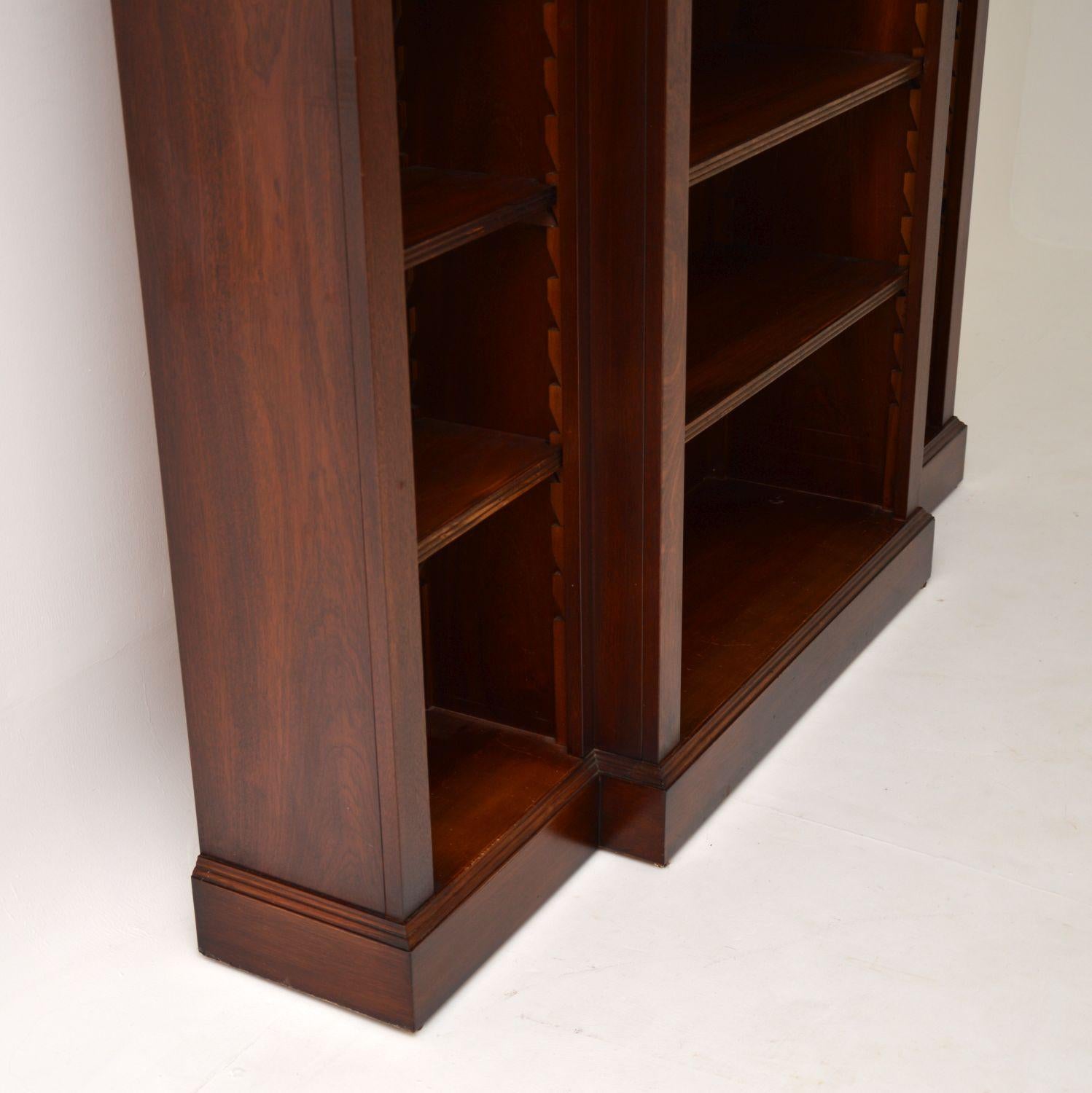 Antique Sheraton Style Inlaid Mahogany Open Bookcase 6