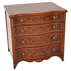 Vintage Sheraton Style Inlaid Walnut Chest of Drawers