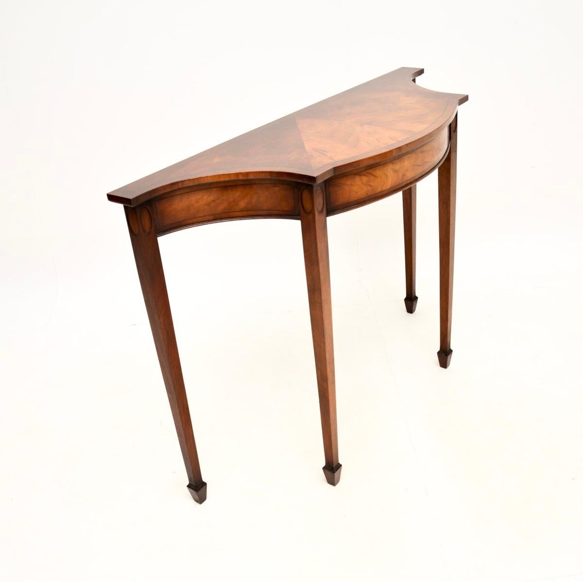 British Antique Sheraton Style Mahogany Console Table
