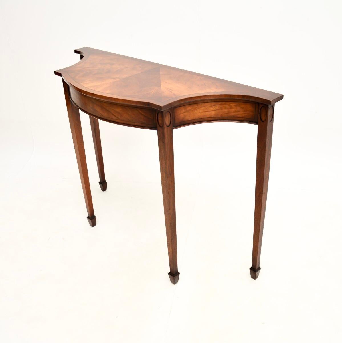 Antique Sheraton Style Mahogany Console Table In Good Condition In London, GB