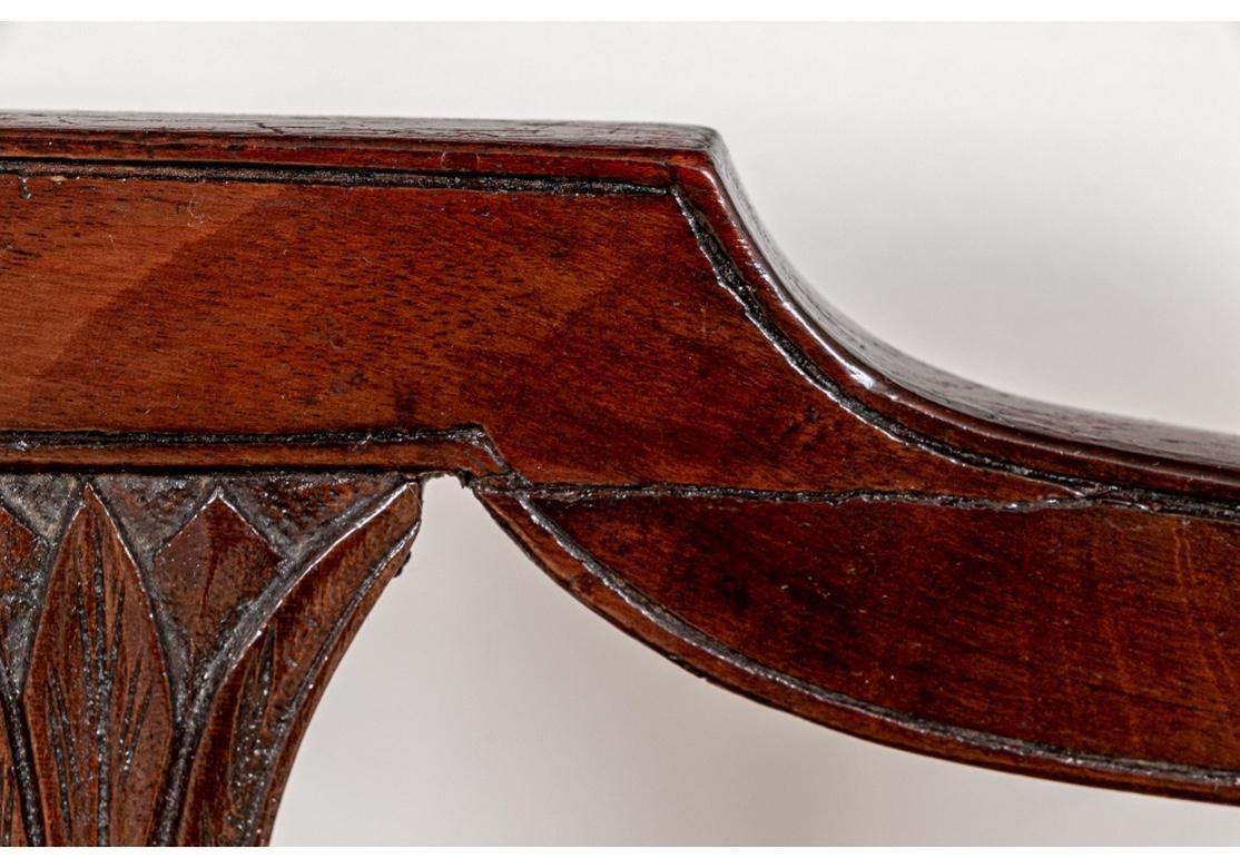 Antikes Mahagoni-Sessel im Sheraton-Stil mit Brunschwig & Fils-Stoff im Angebot 2