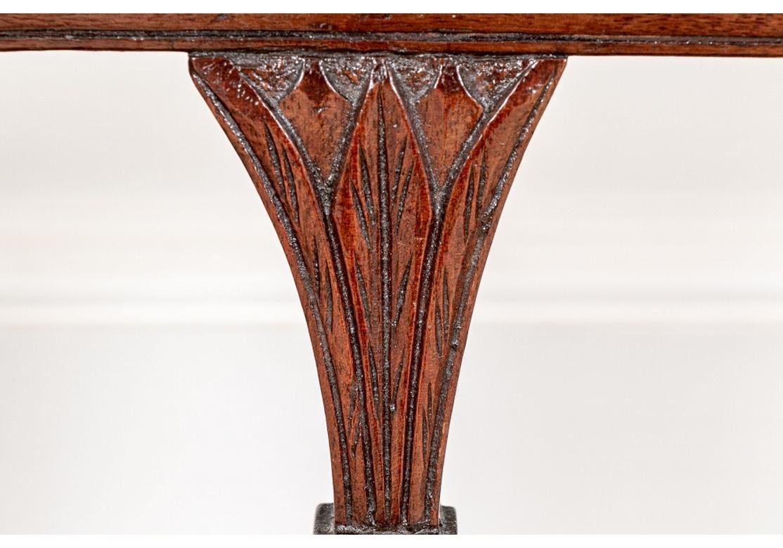 Antikes Mahagoni-Sessel im Sheraton-Stil mit Brunschwig & Fils-Stoff im Angebot 3