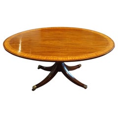 Antique Sheraton style oval dining table