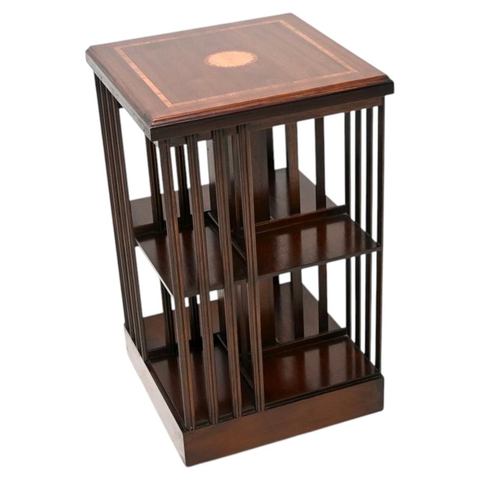 Antique Sheraton Style Revolving Bookcase