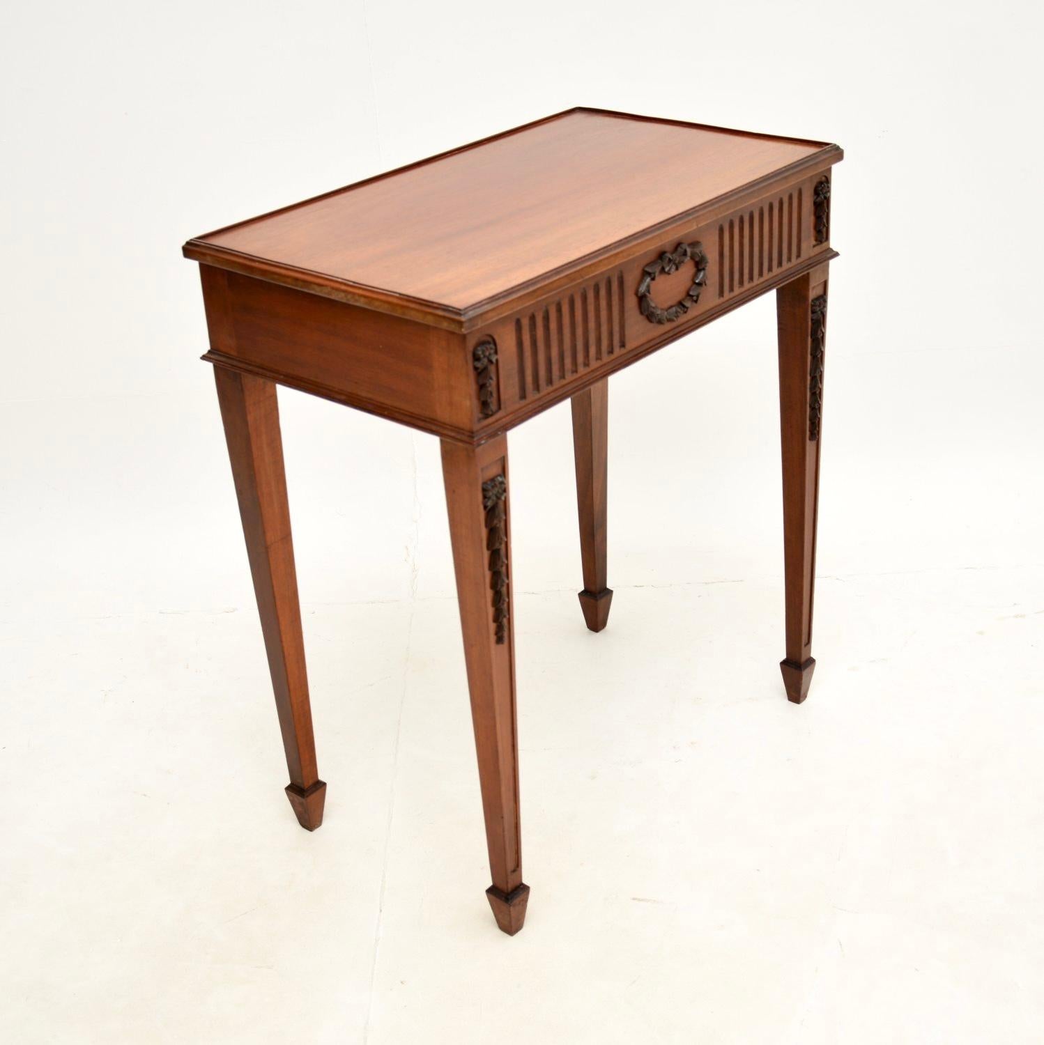 British Antique Sheraton Style Side Table For Sale