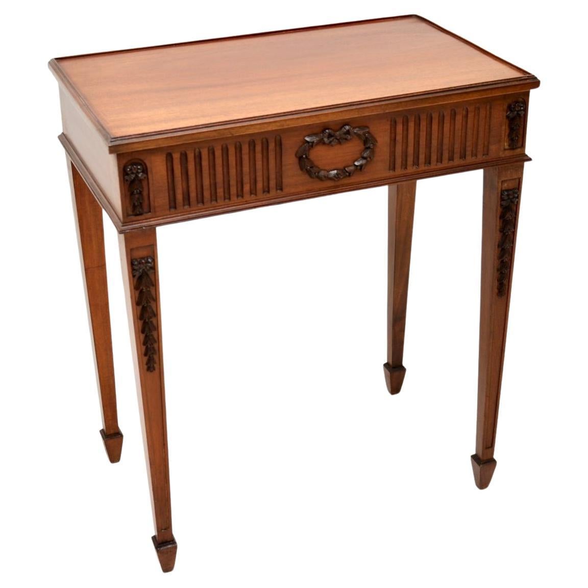 Antique Sheraton Style Side Table For Sale