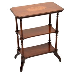 Antique Sheraton Style Three Tier Side Table
