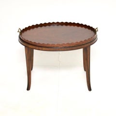 Antique Sheraton Style Tray Top Coffee Table