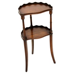 Antique Sheraton Style Two Tier Side Table