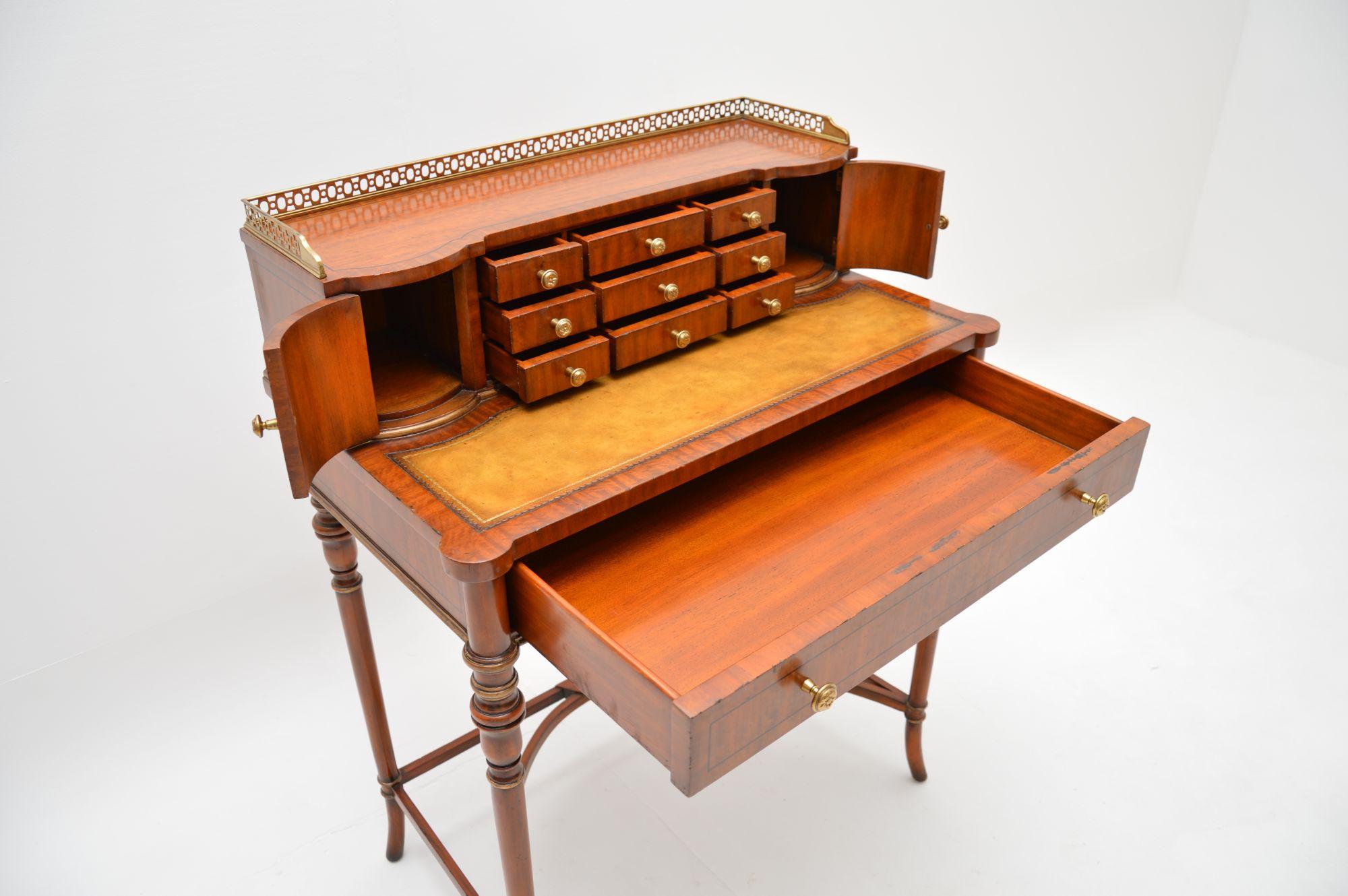 Leather Antique Sheraton Style Writing Table / Escritoire