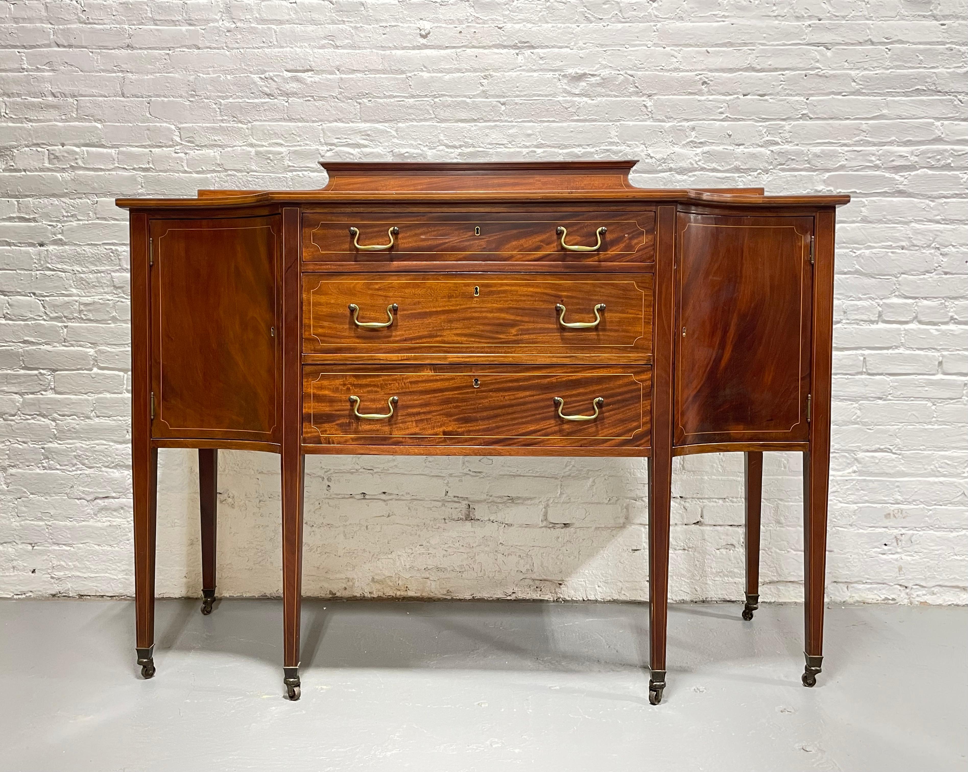 Federal Antique SHERATON styled Mahogany SIDEBOARD / Server, c. 1910’s For Sale