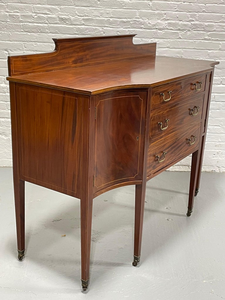 Antique SHERATON styled Mahogany SIDEBOARD / Server, c. 1910’s, image size:768x1024