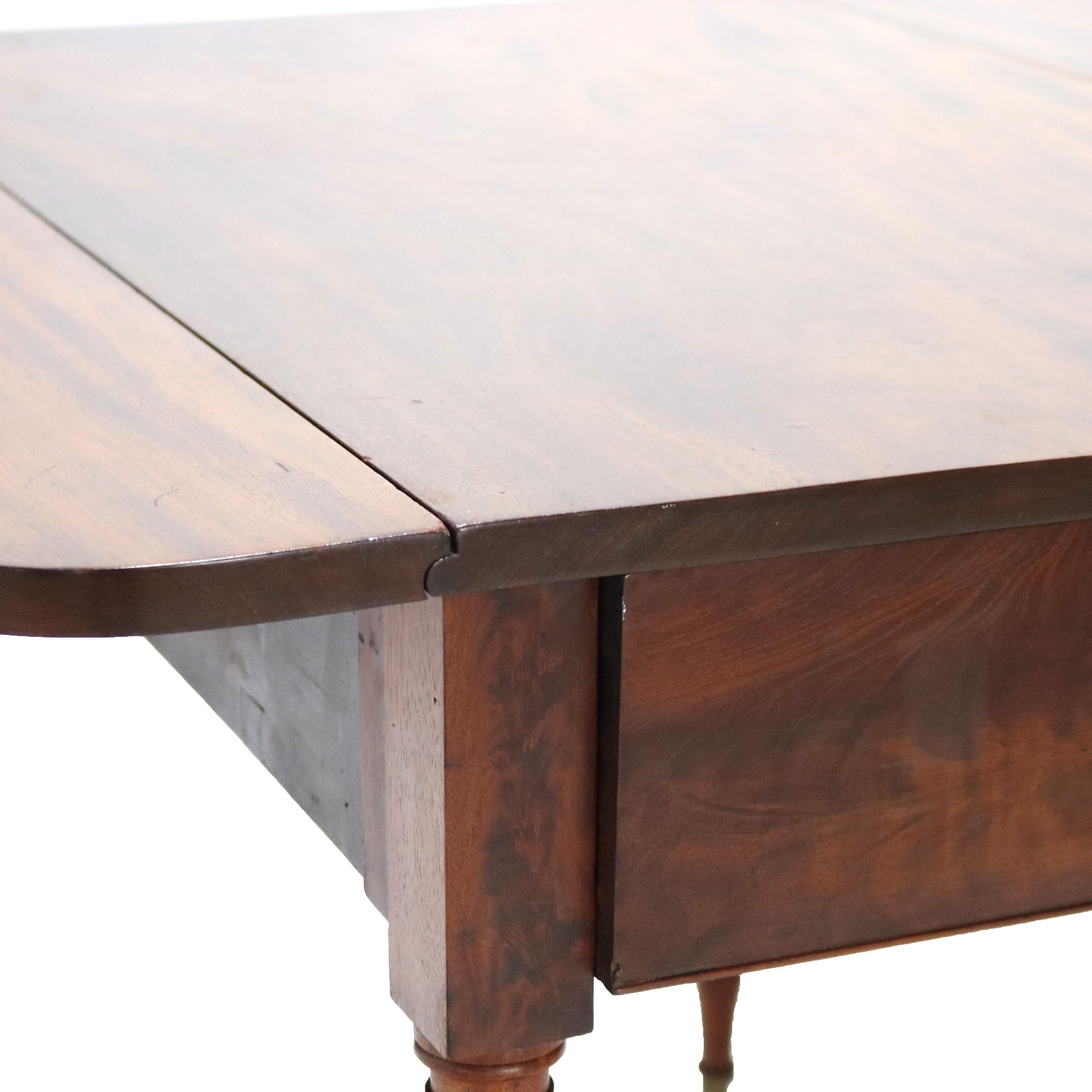 Ancienne table à feuilles tombantes Sheridan Pembroke en acajou C1830 en vente 1