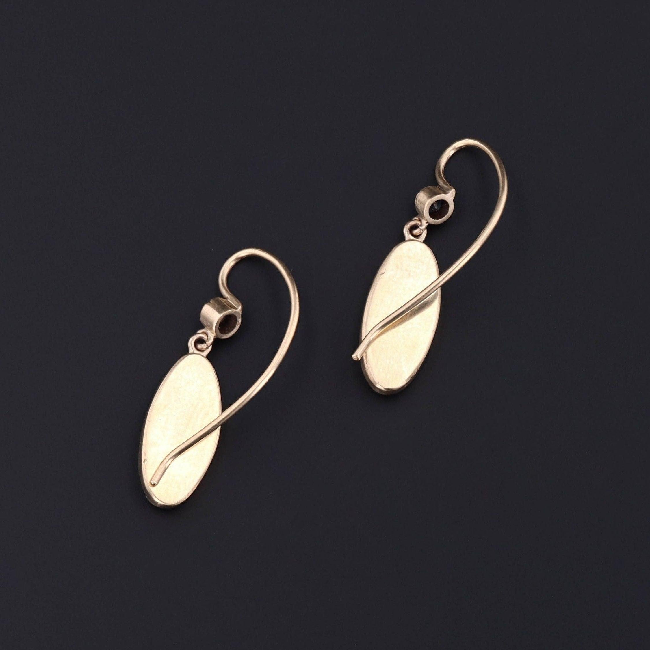 Antike Shibayama Insect Conversion-Ohrringe aus 14k Gold im Zustand „Hervorragend“ im Angebot in Lewisburg, PA