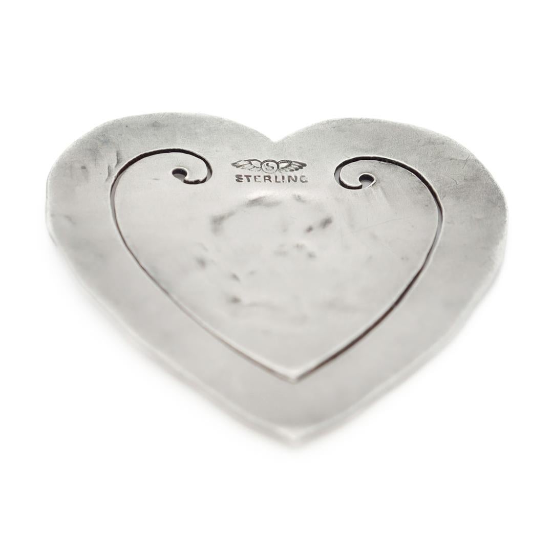 Antique Shiebler Sterling Silver Etruscan Revival Heart-Shaped Bookmark For Sale 6