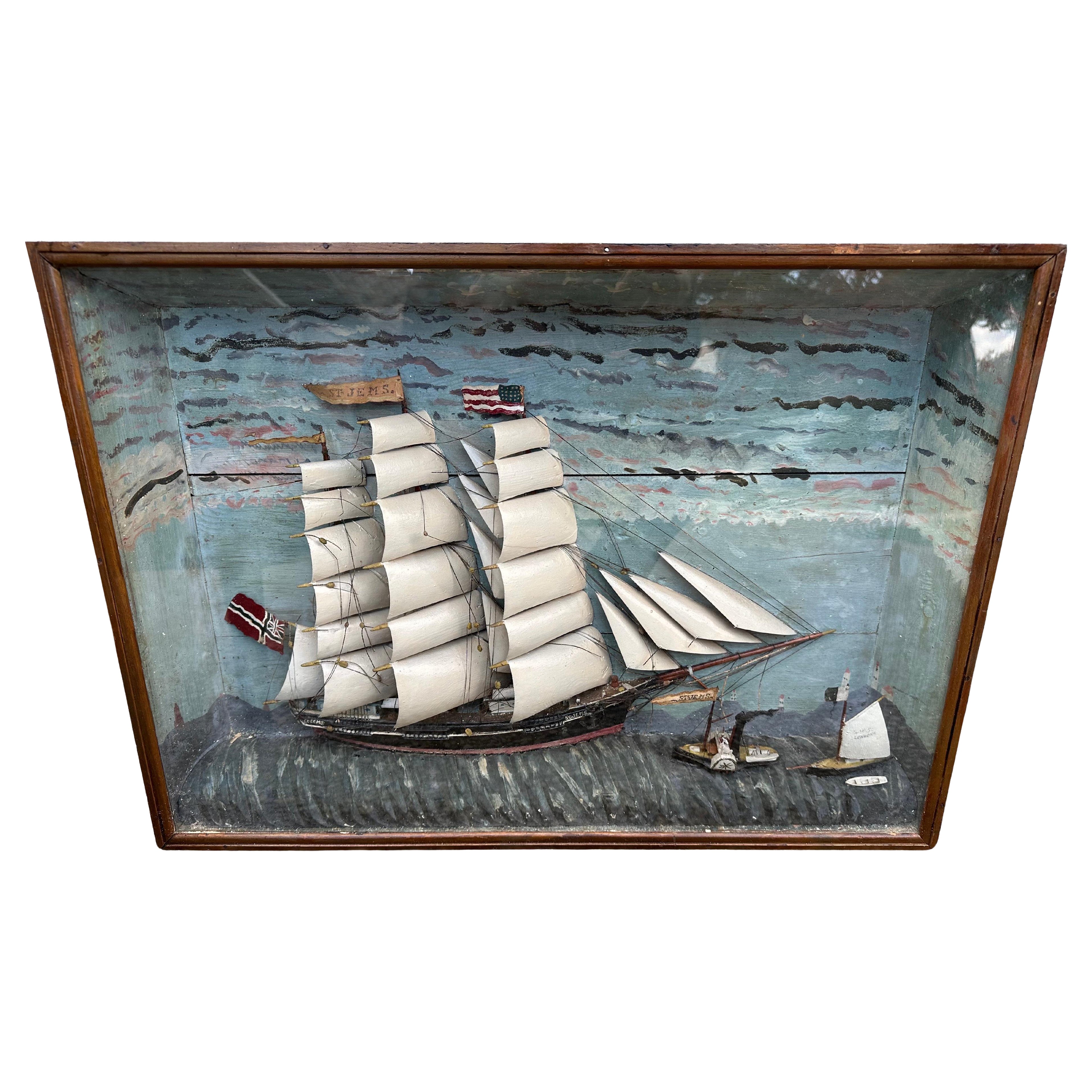 Antikes Schiff Diorama