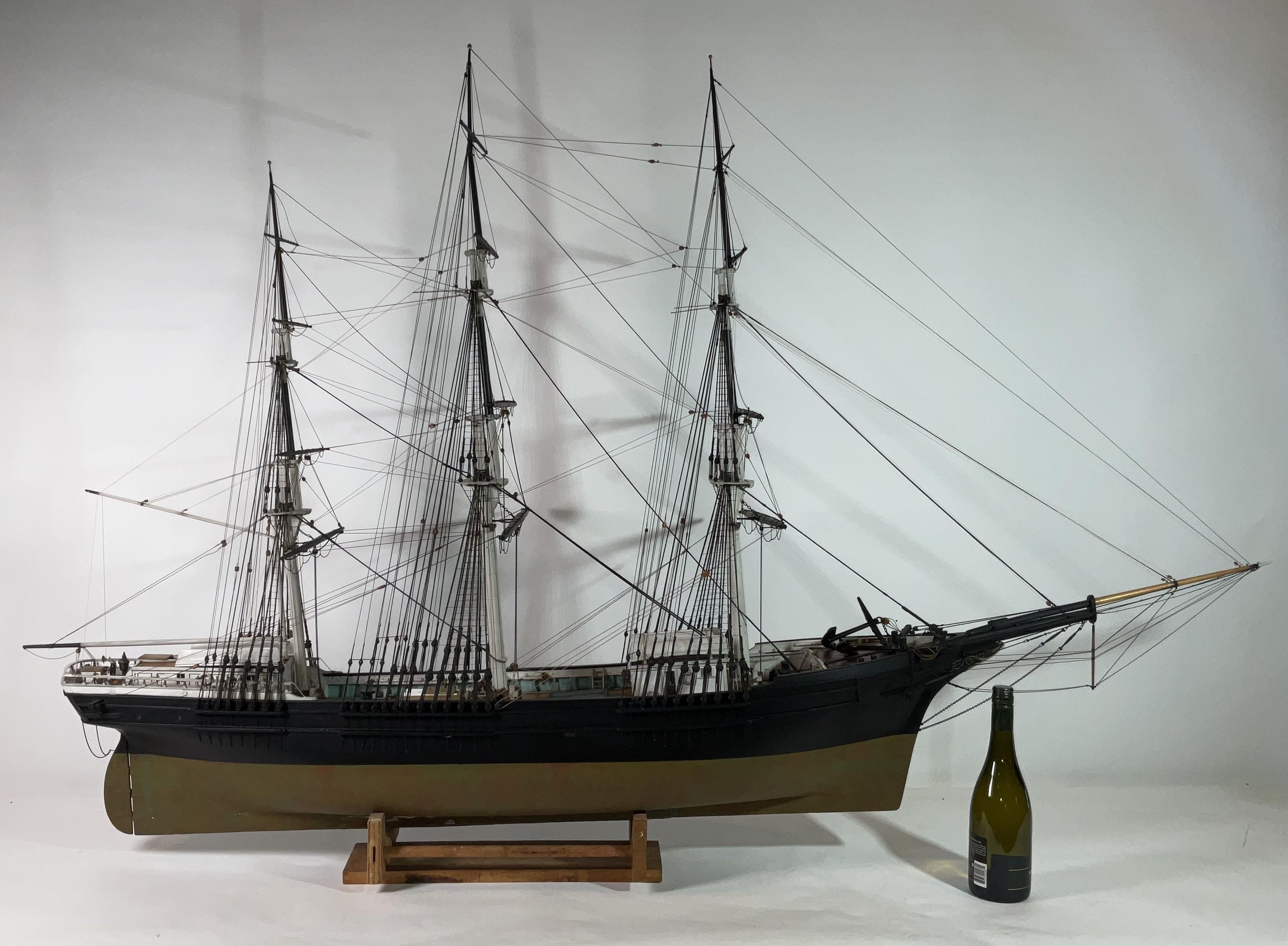 Fine antique Bath Maine built clipper ship model of the 