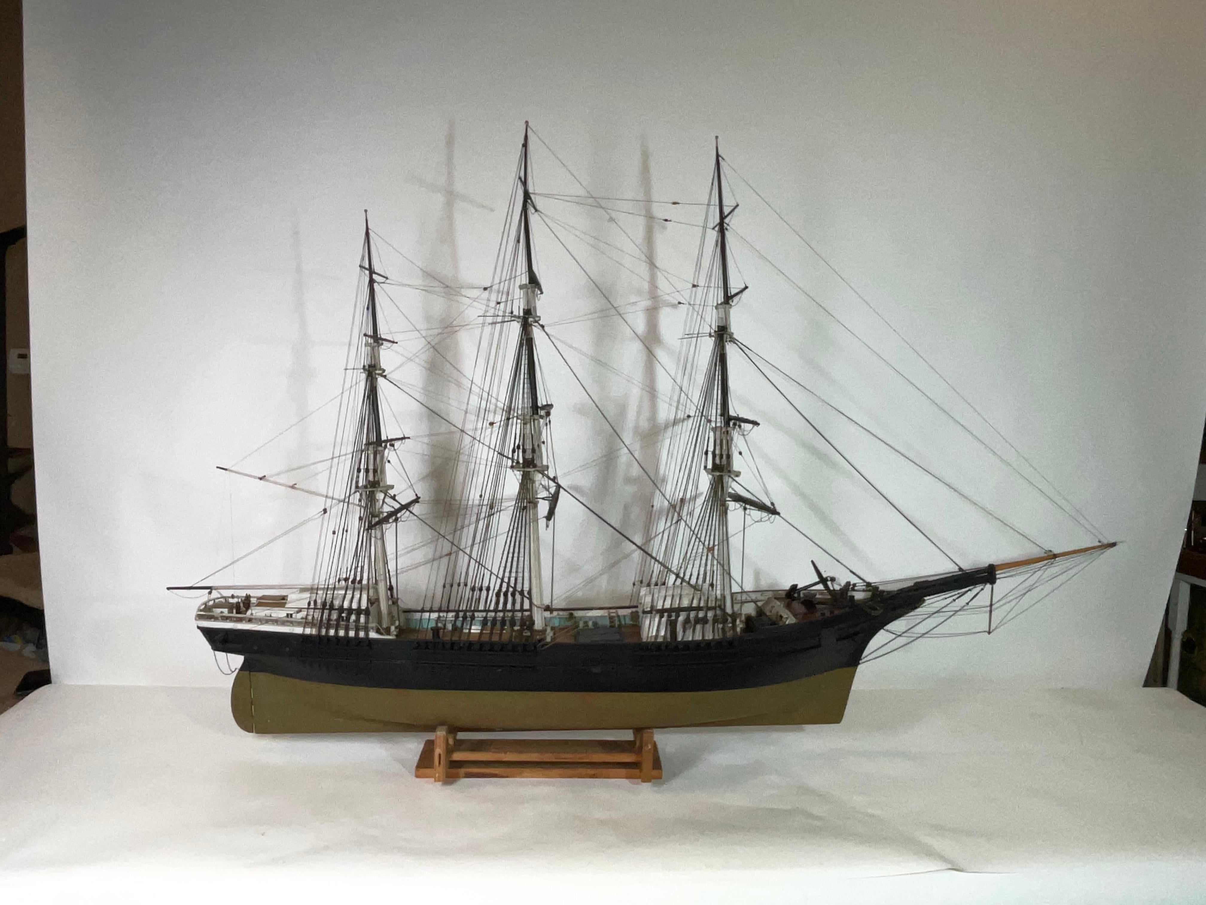 Antique Ship Model Auriga Bath In Excellent Condition For Sale In Norwell, MA