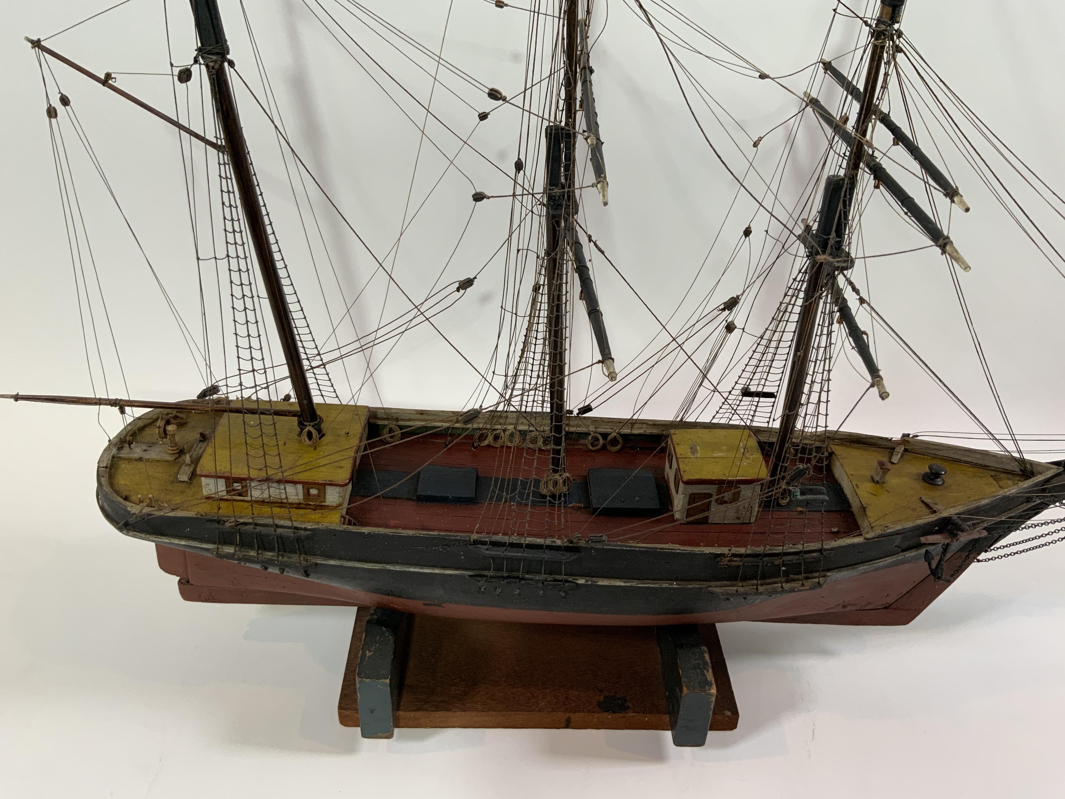 Antique Ship Model of American Bark For Sale 3