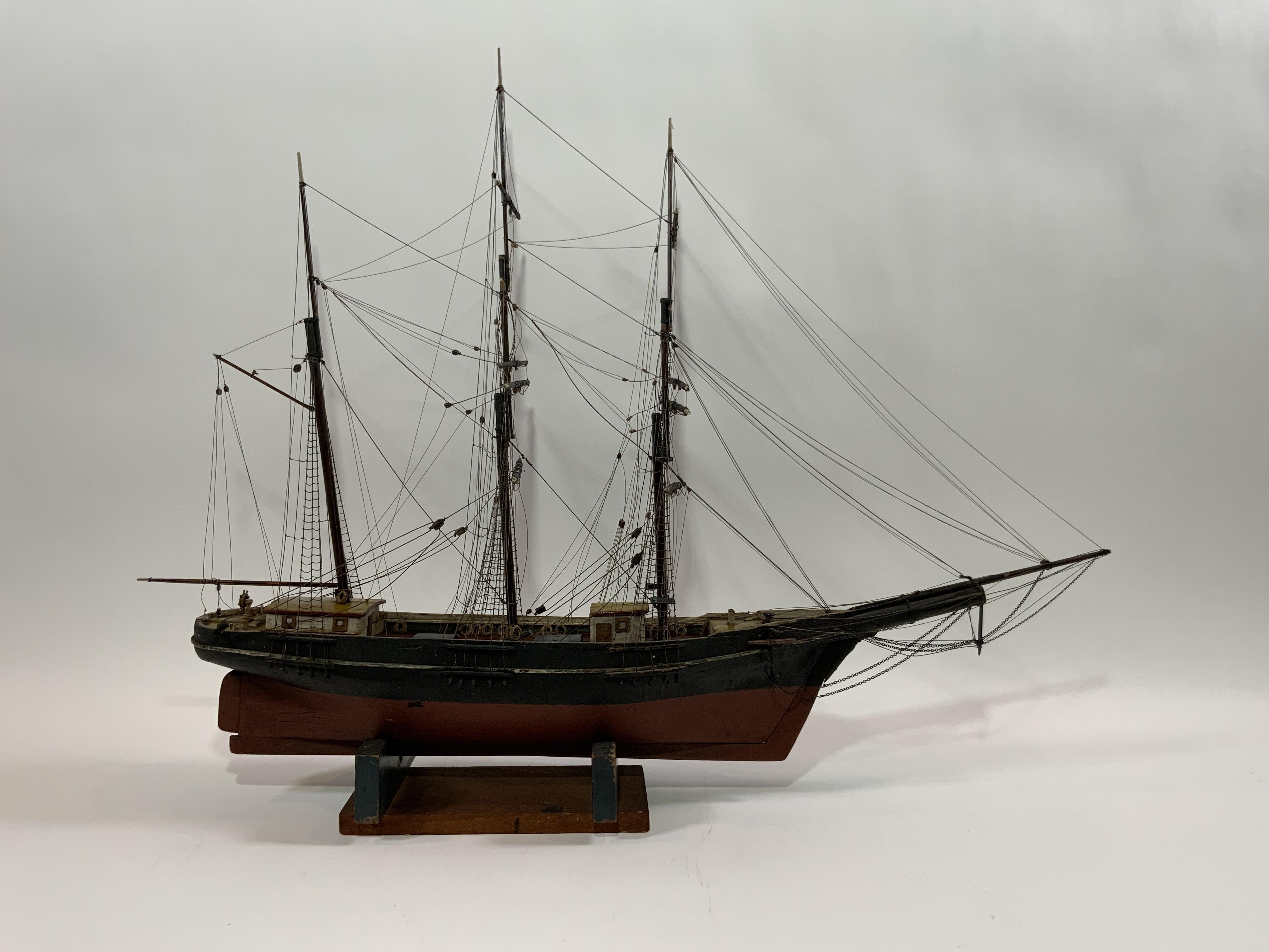 Antique Ship Model of American Bark For Sale 5