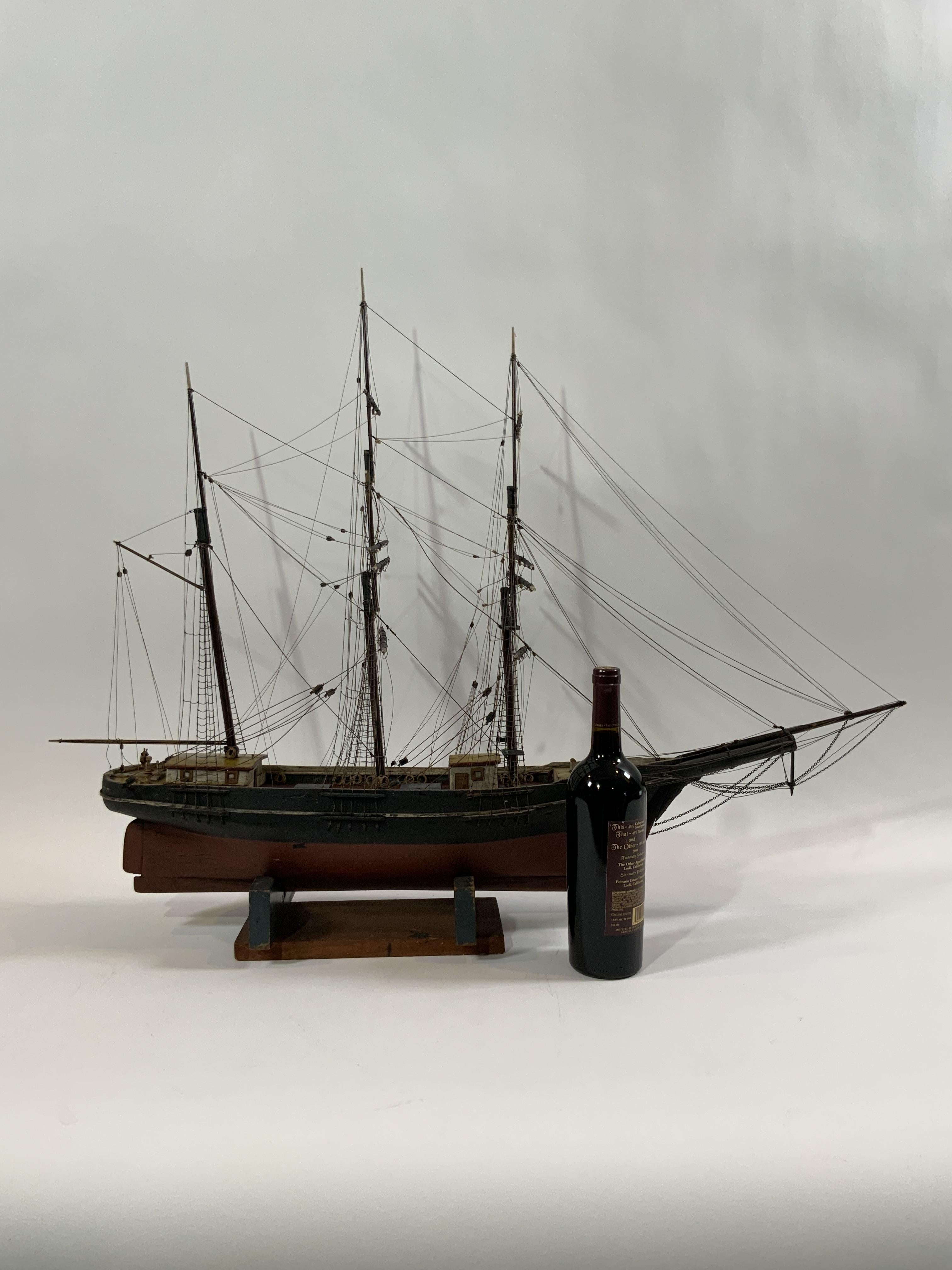 Antique Ship Model of American Bark For Sale 6