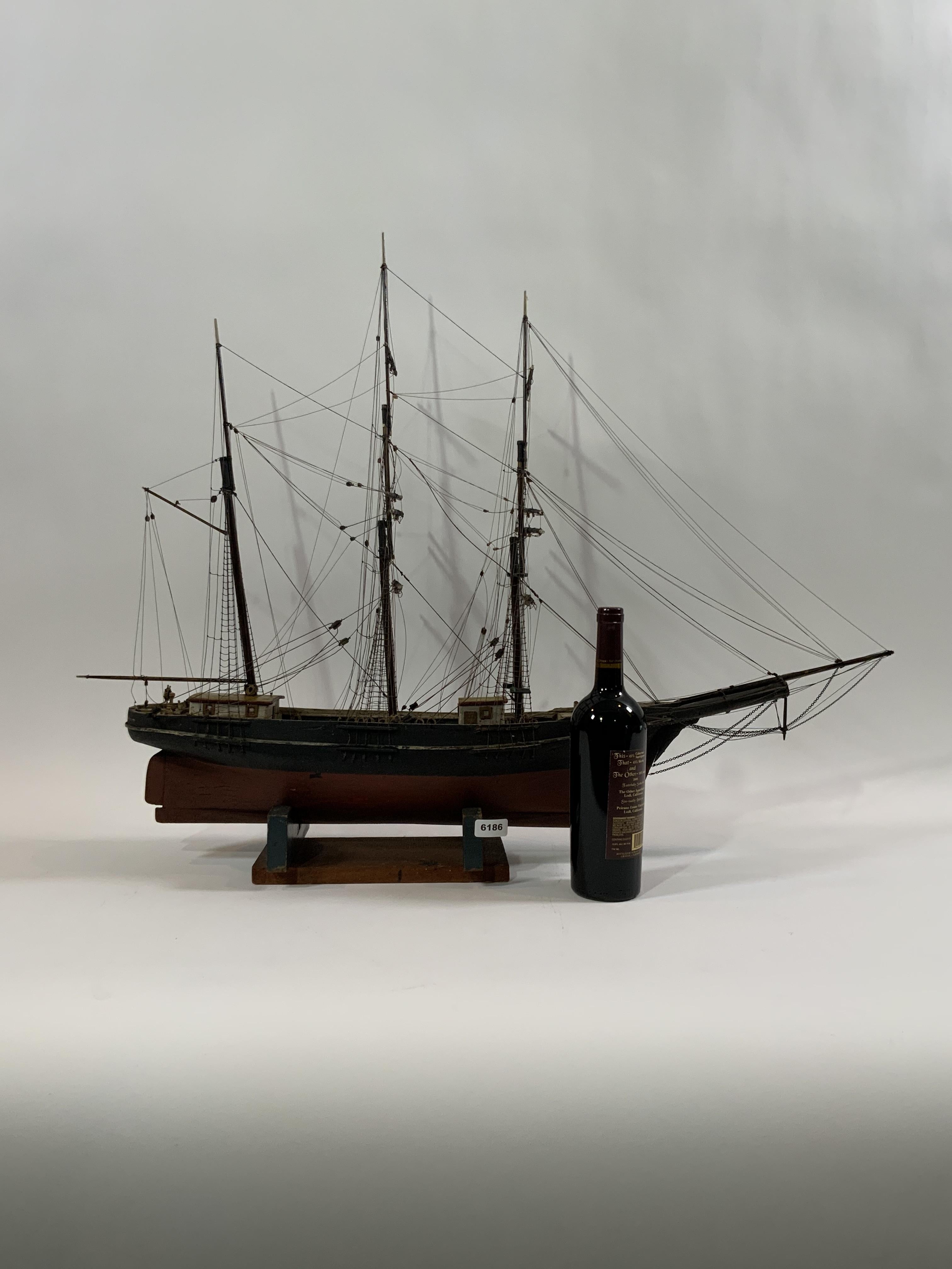 Antique Ship Model of American Bark For Sale 7