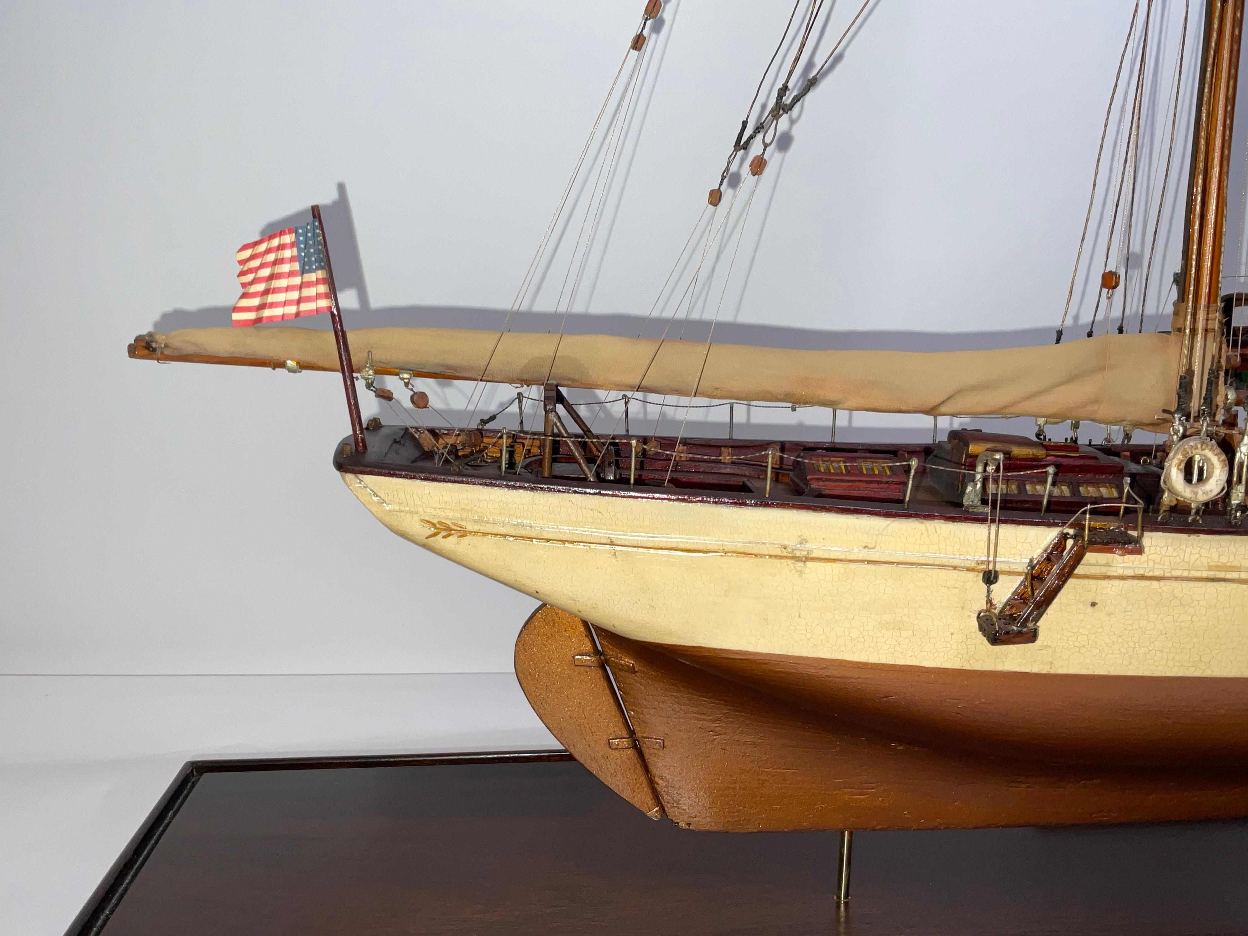 Antique Ship Model of Schooner Yacht Mendham For Sale 9