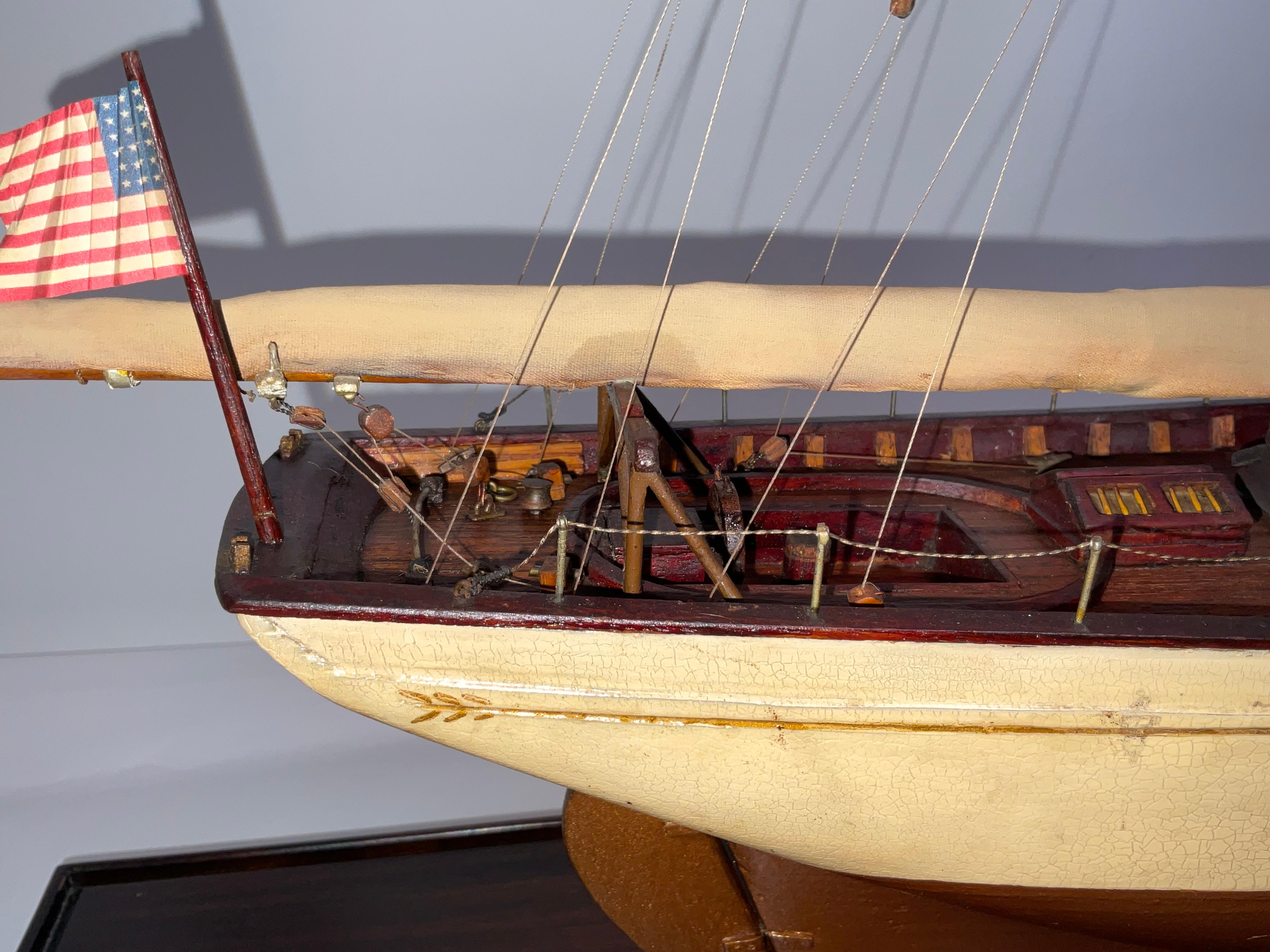 Antique Ship Model of Schooner Yacht Mendham For Sale 12