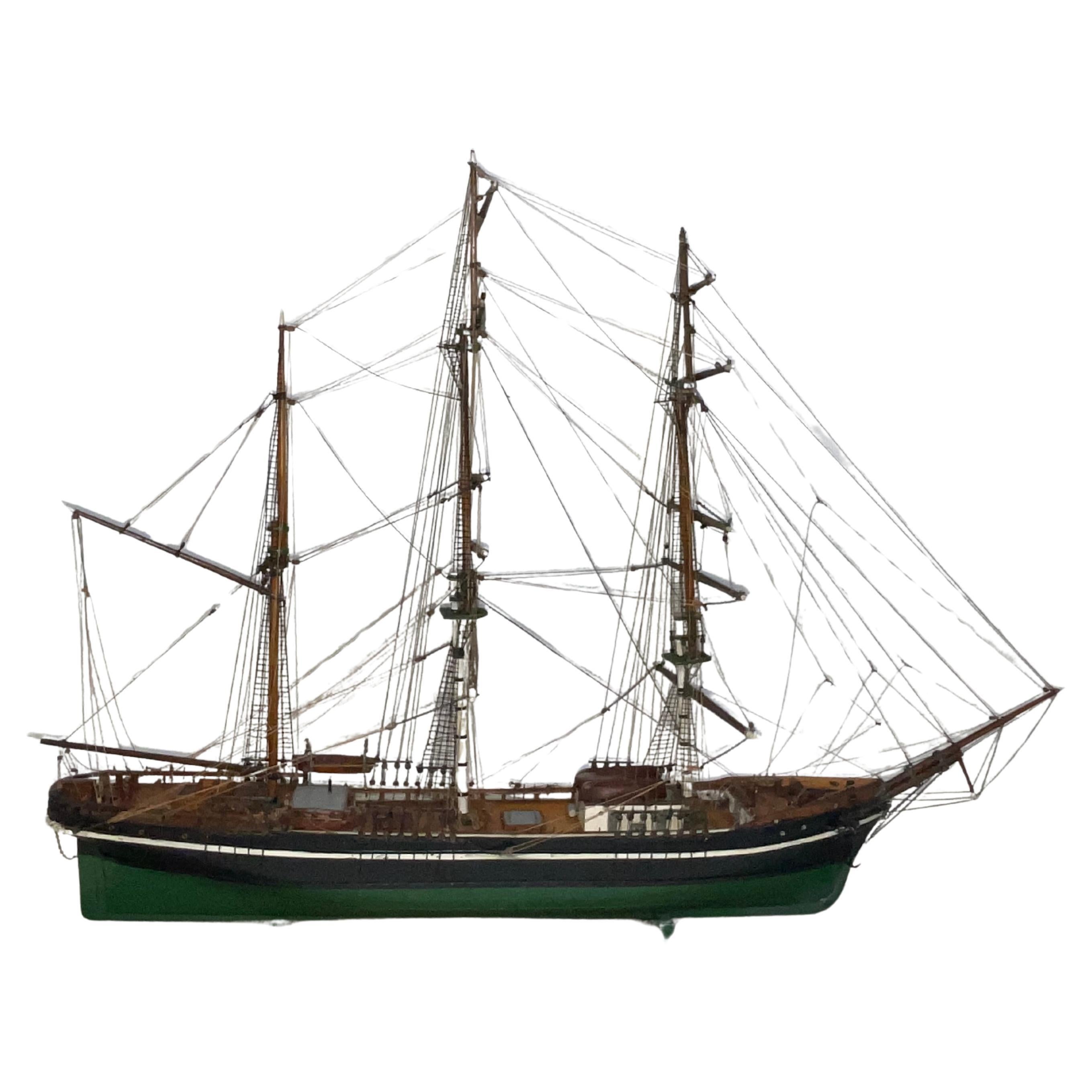 Antique Ship Model of the Bark Thalia
