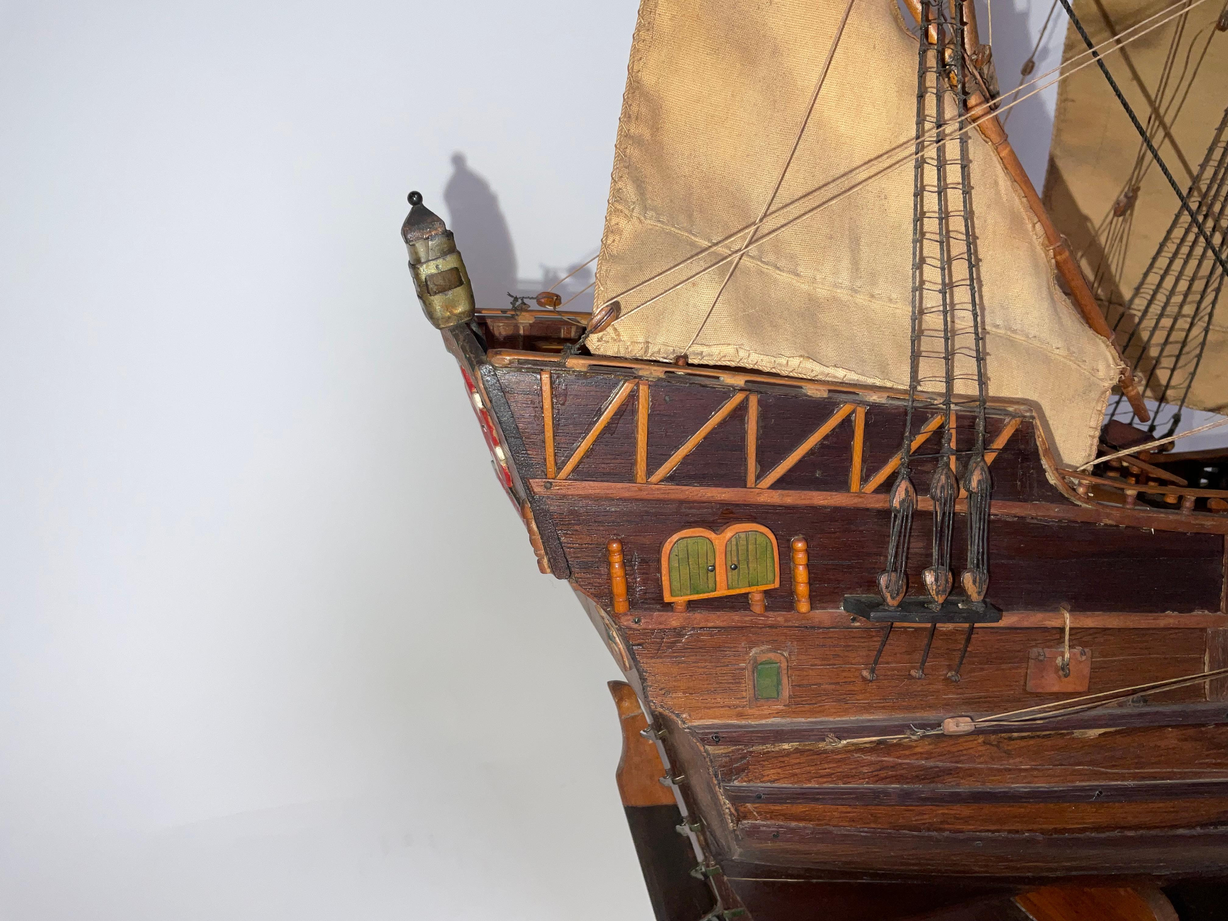 Antique Ship Model of the Mayflower For Sale 4