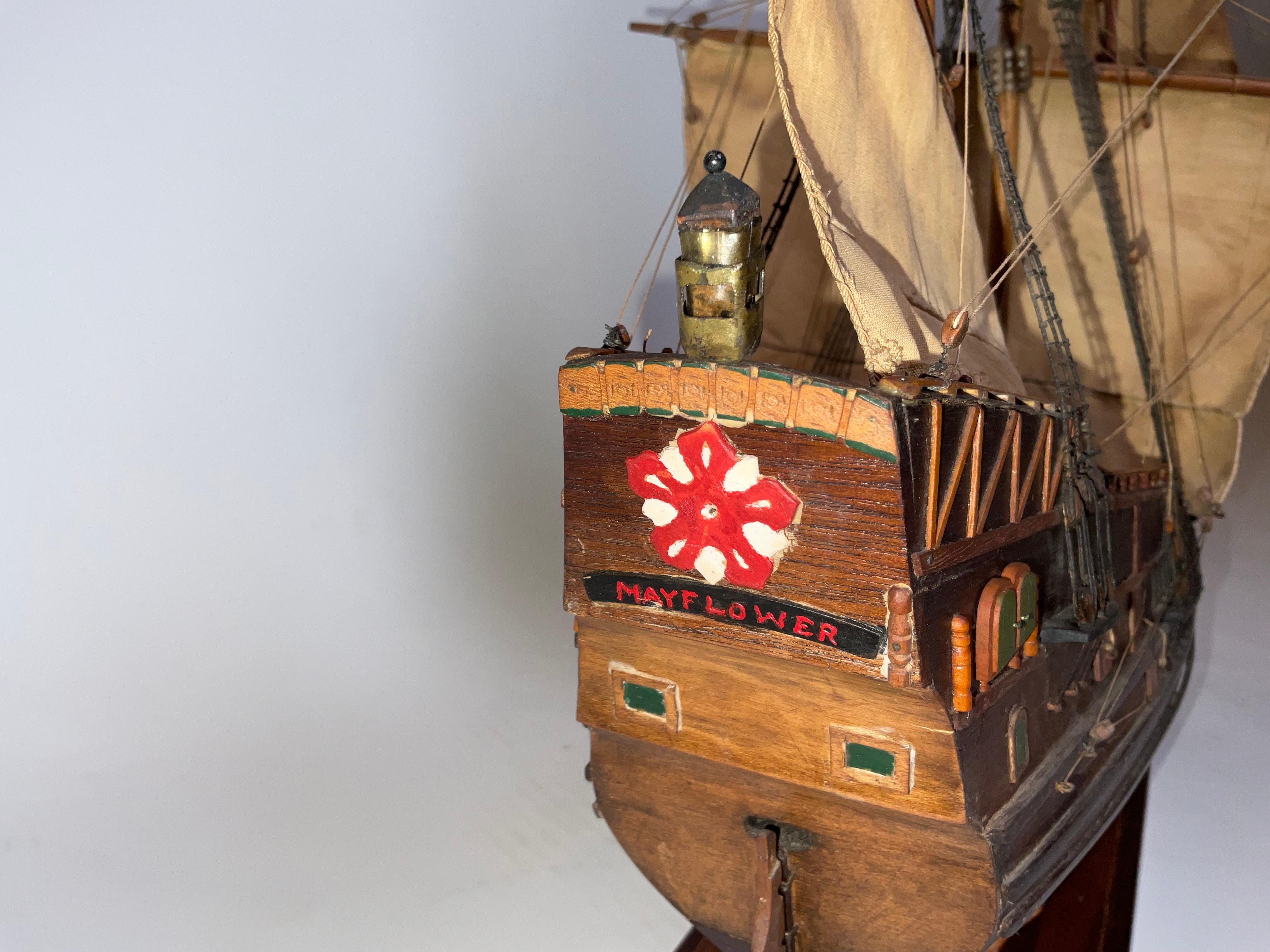 Antique Ship Model of the Mayflower For Sale 5