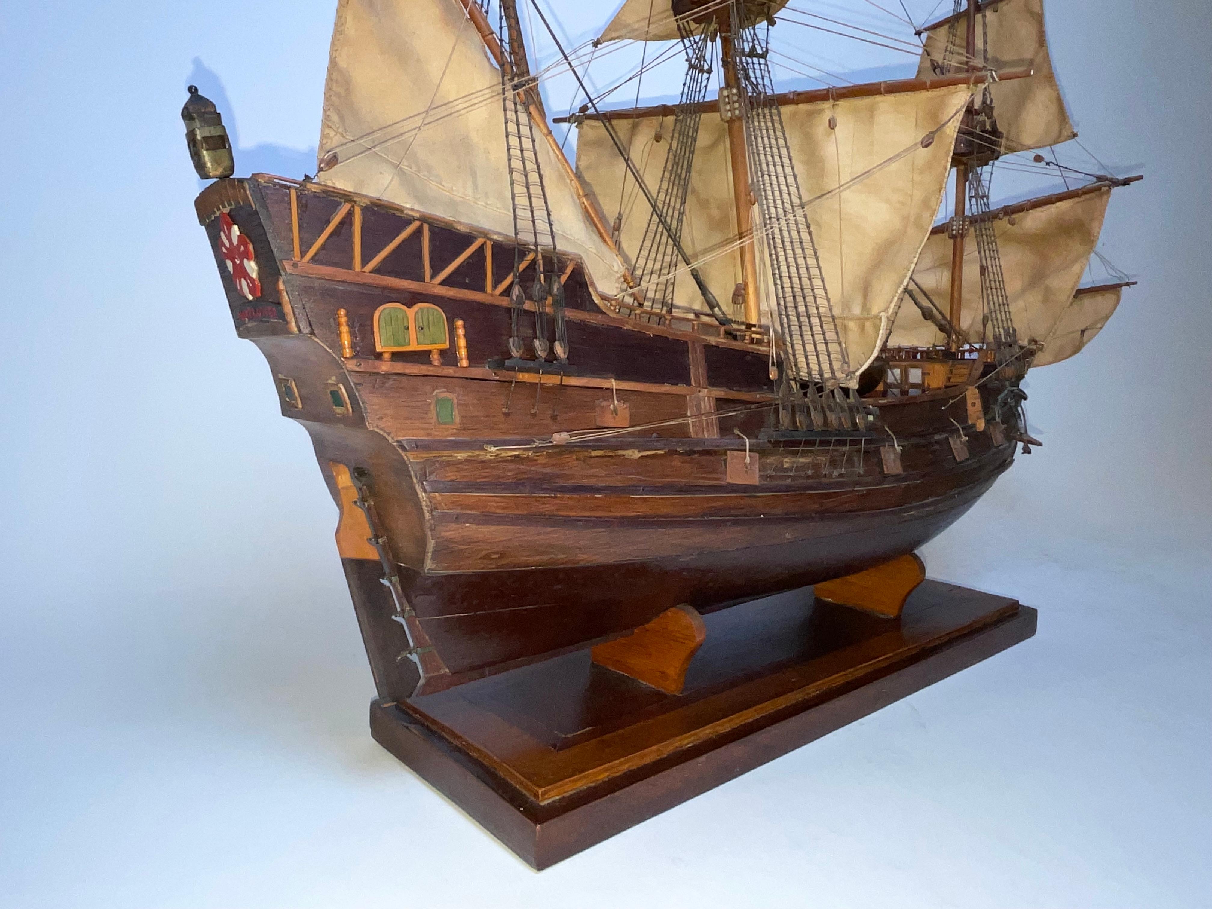 Antique Ship Model of the Mayflower For Sale 7