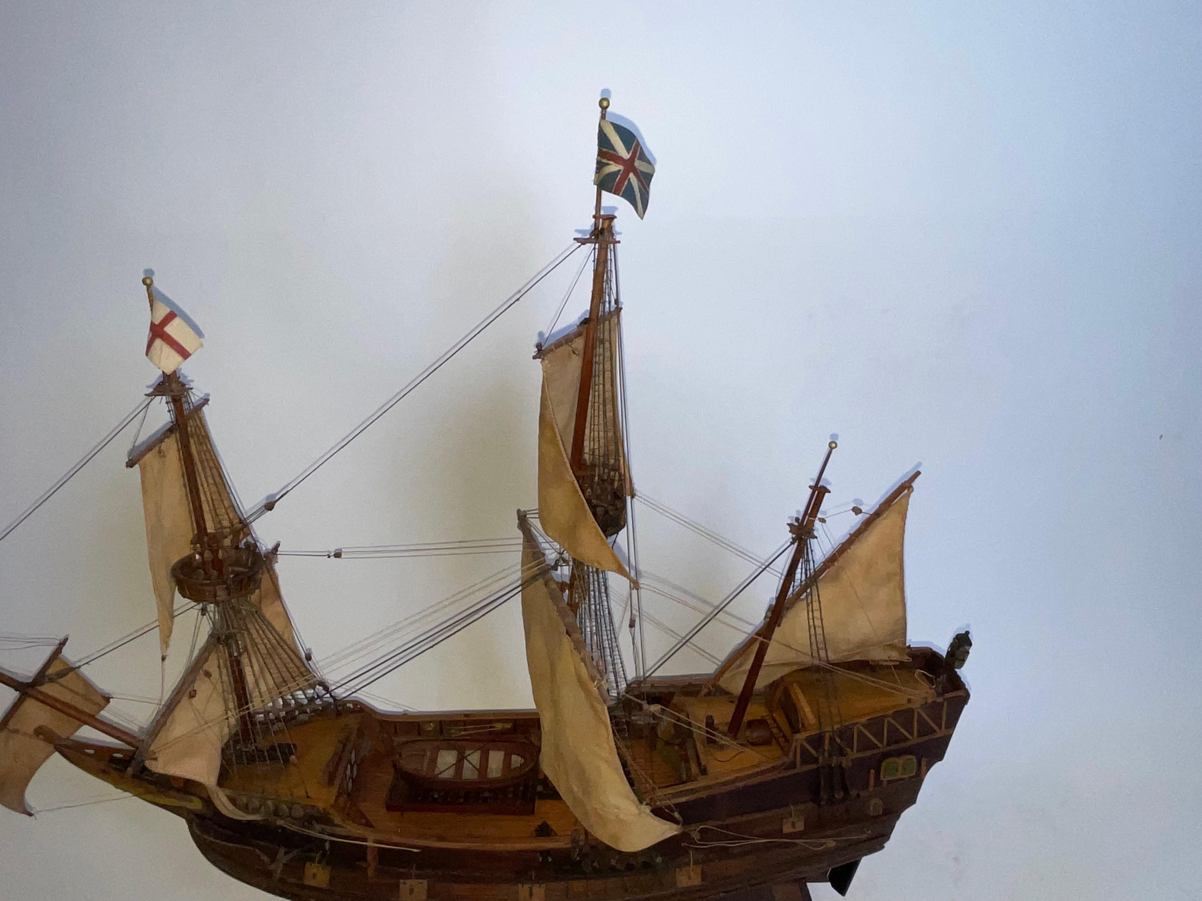 Antique Ship Model of the Mayflower For Sale 13