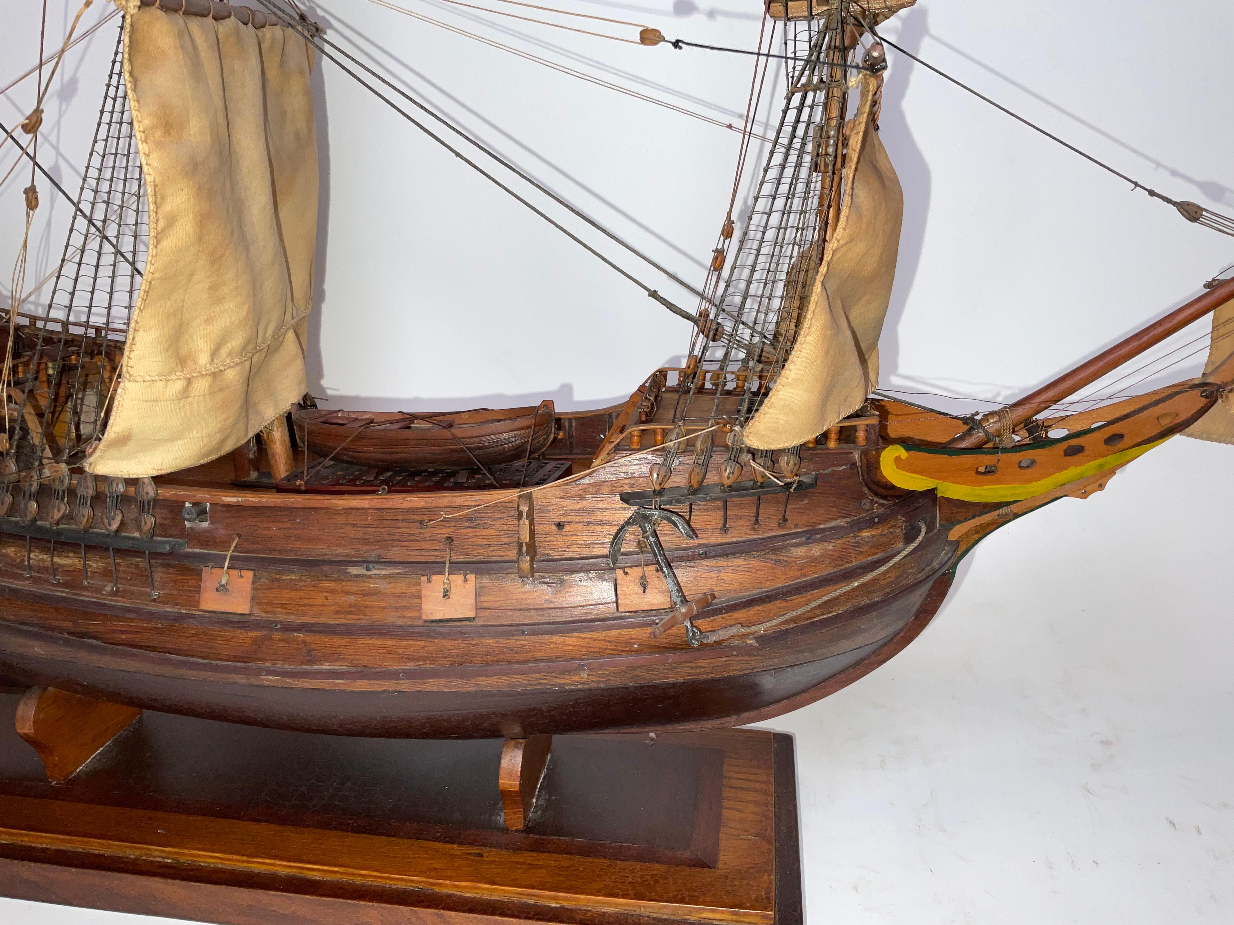Mid-20th Century Antique Ship Model of the Mayflower For Sale