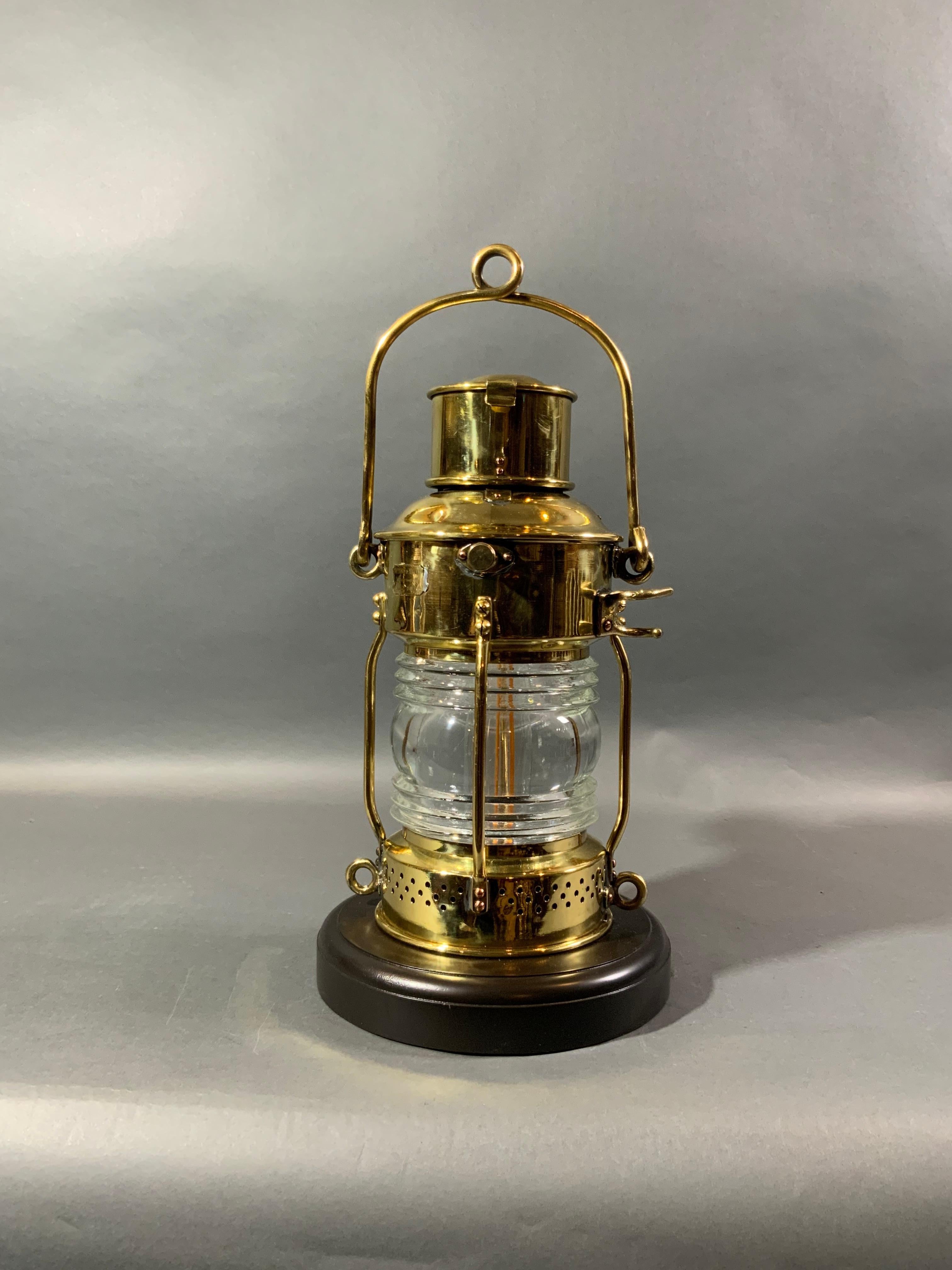 Antique Ships Anchor Lantern by French Maker For Sale 7