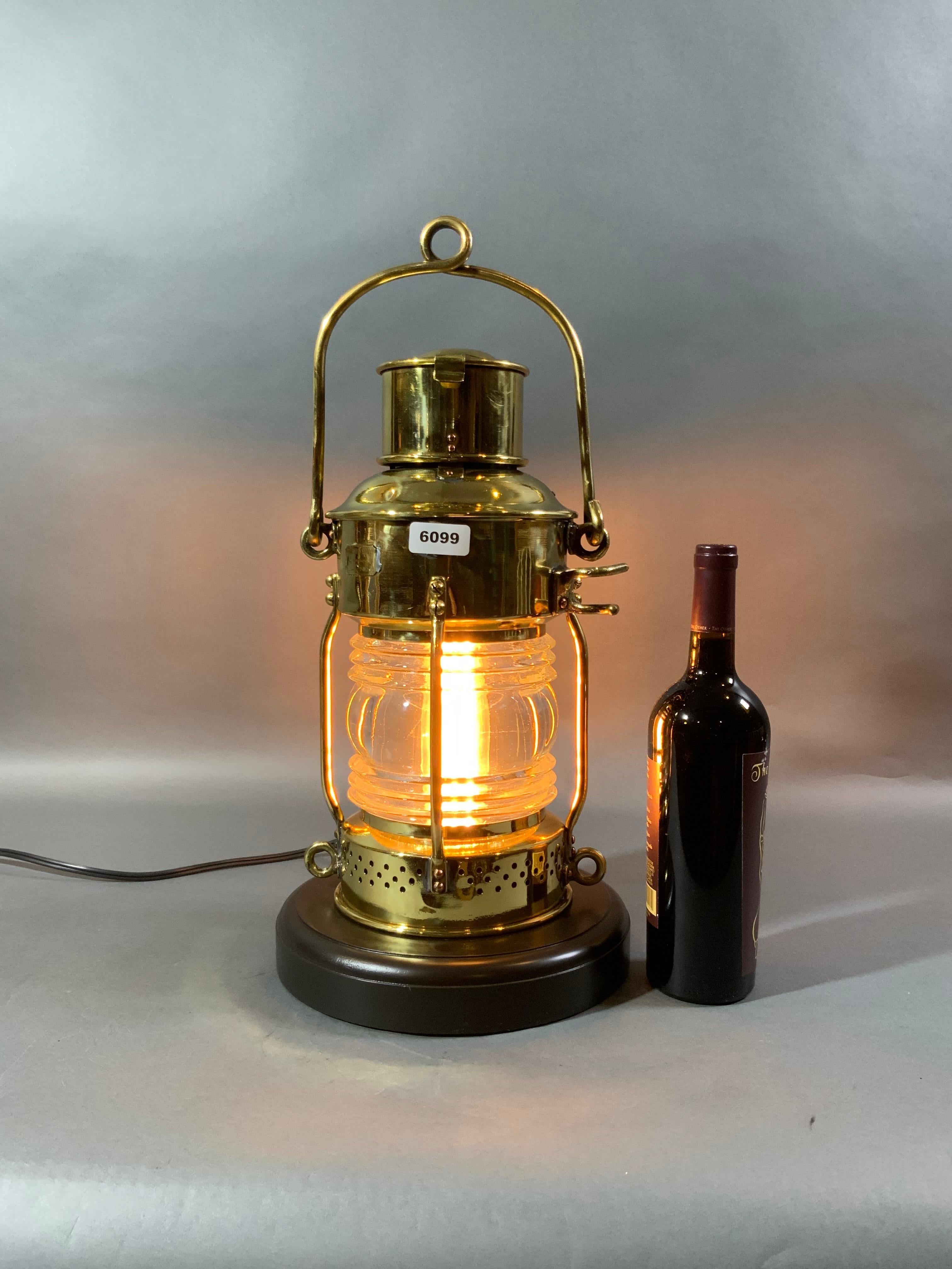 European Antique Ships Anchor Lantern by French Maker For Sale