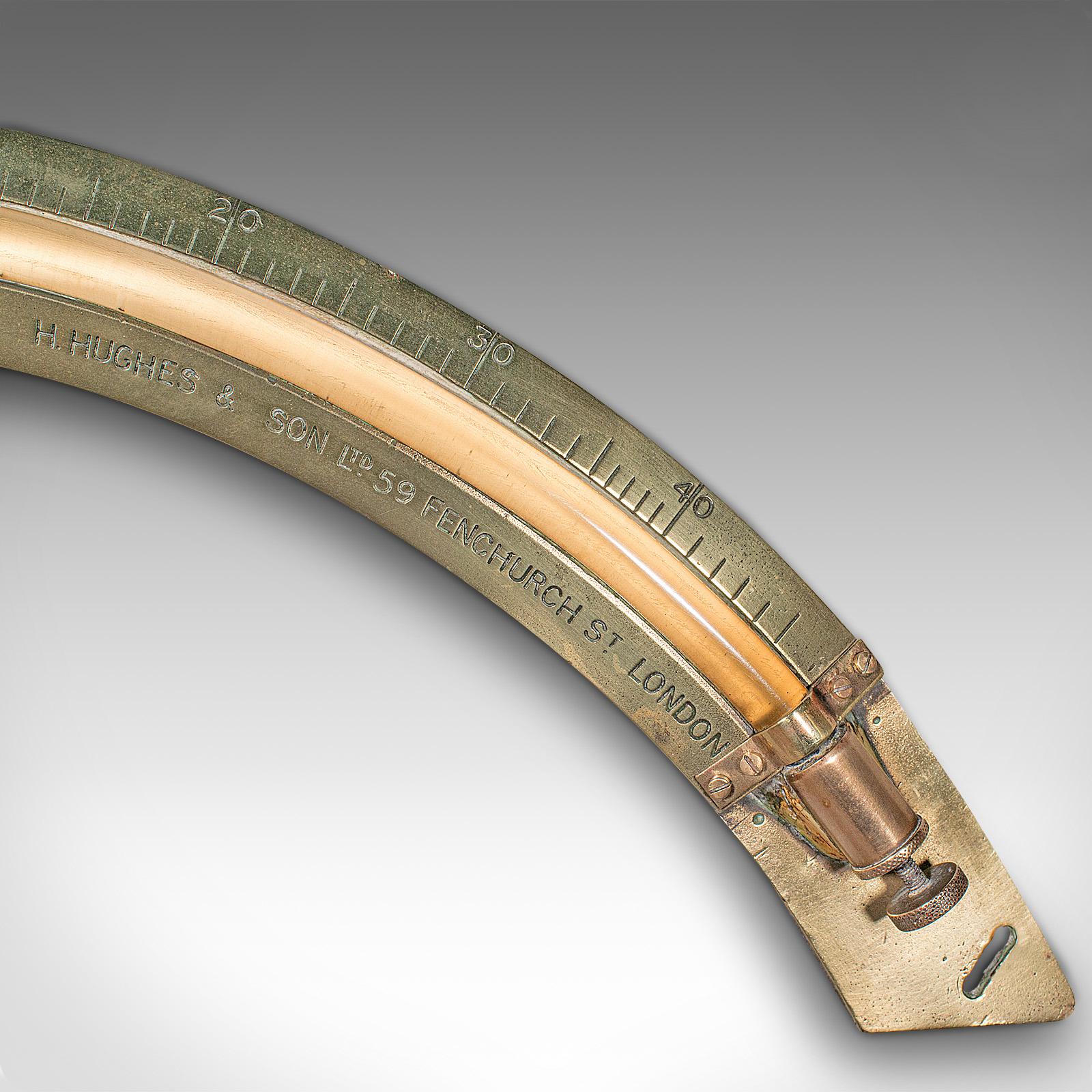 Antikes Schiffslinometer, englisch, Messing, maritimes Instrument, H Hughes, um 1900 im Zustand „Gut“ im Angebot in Hele, Devon, GB