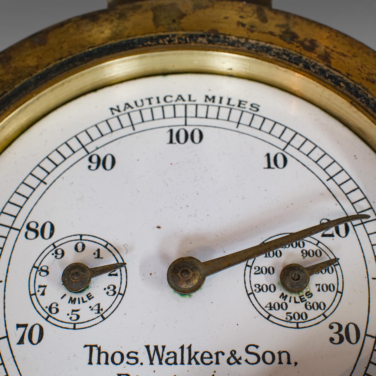 Antique Ships Log, English, Brass, Maritime, Mileage Log, Desk Ornament, 1920 5