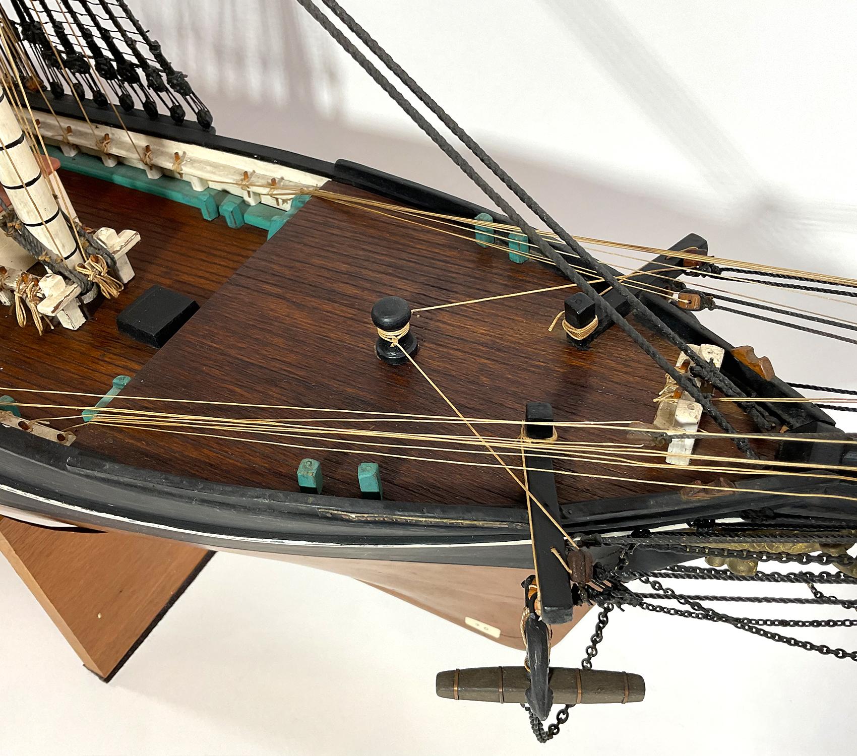 Mid-20th Century Antique Ships Model 